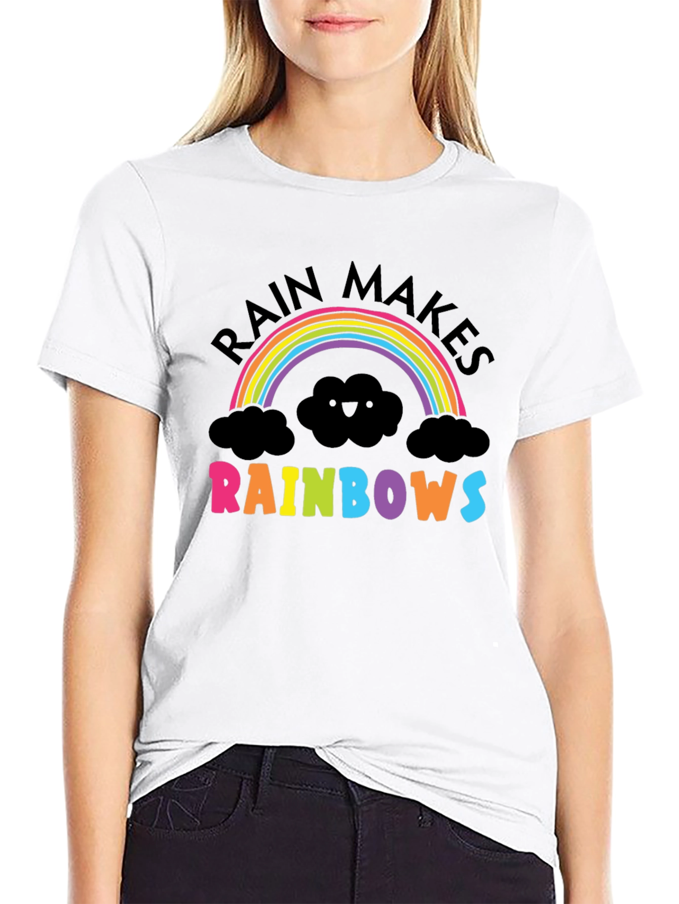 Black Rain Makes Rainbows Graphic T-Shirt view 9