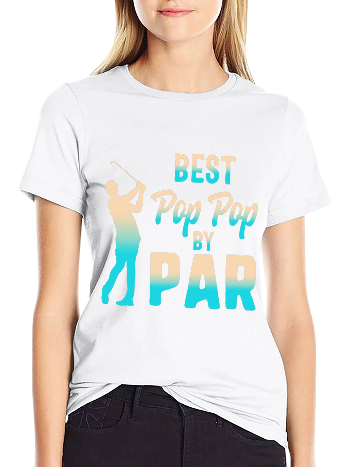 Black Best Pop Pop by Par T-Shirt - Golf Lover Gift view 9