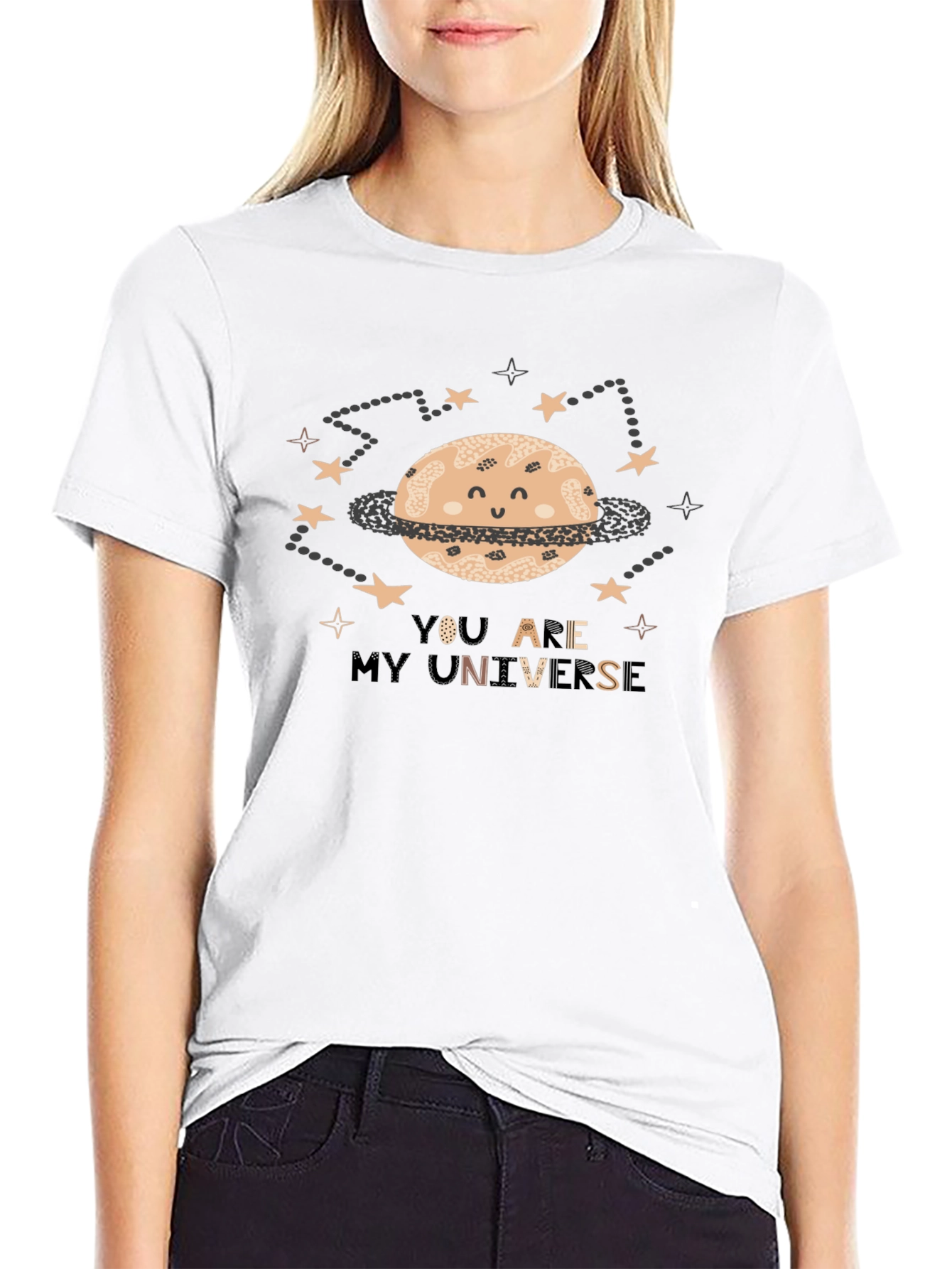 Black You Are My Universe Graphic Tee view 9