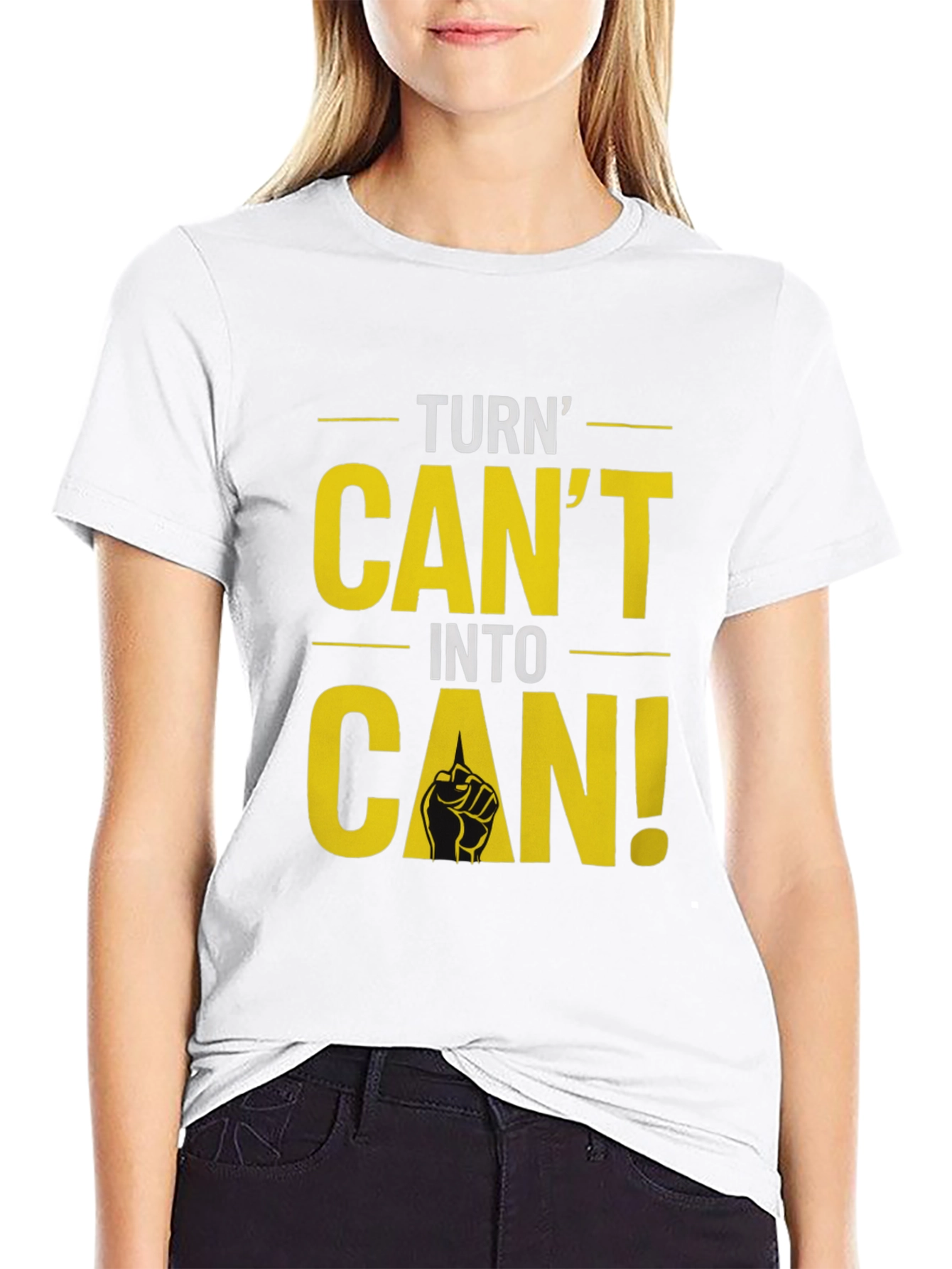 Black Turn Can't Into Can! Graphic T-Shirt view 9