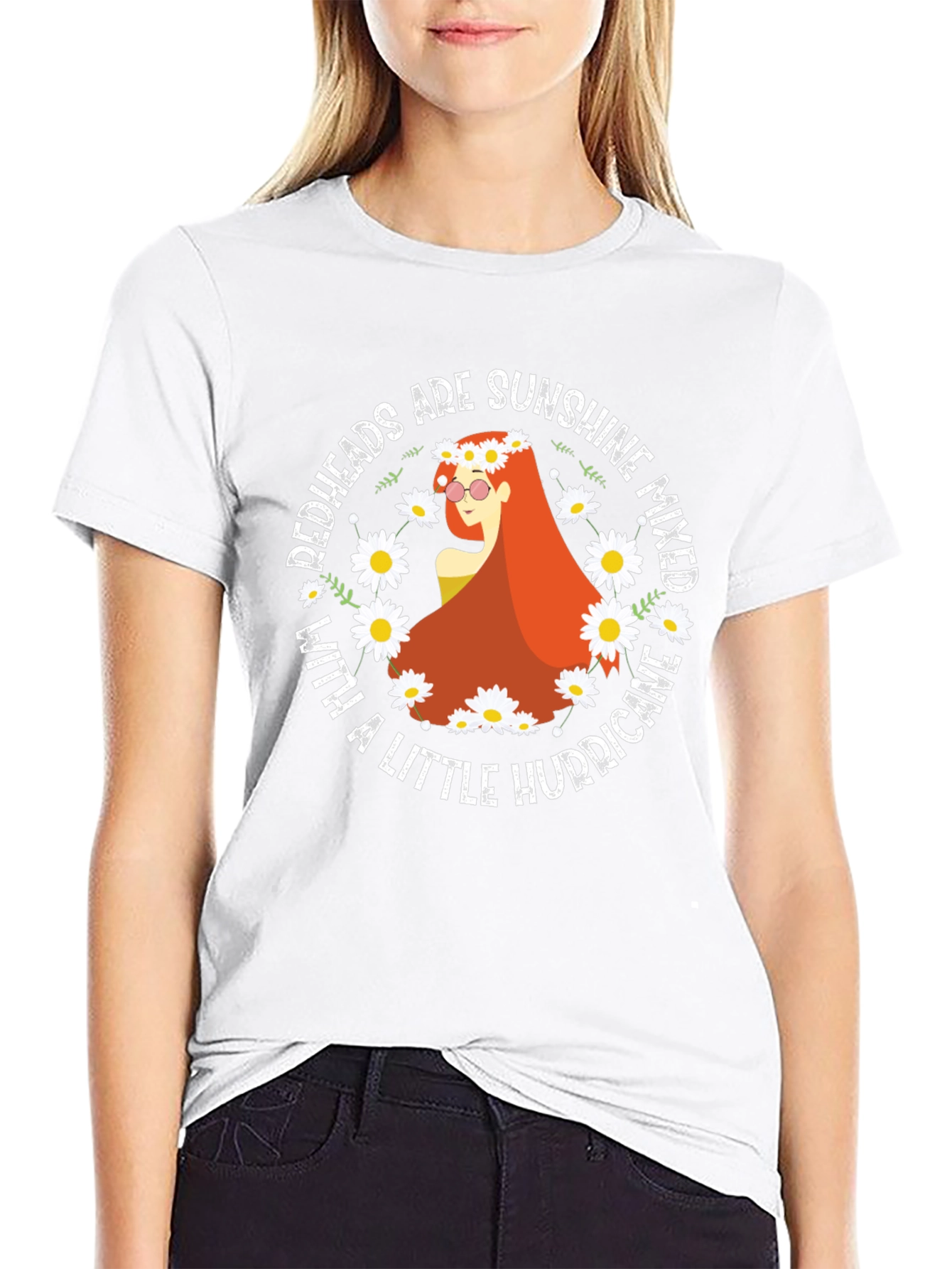 Black Redhead Sunshine Hurricane Graphic Tee view 9