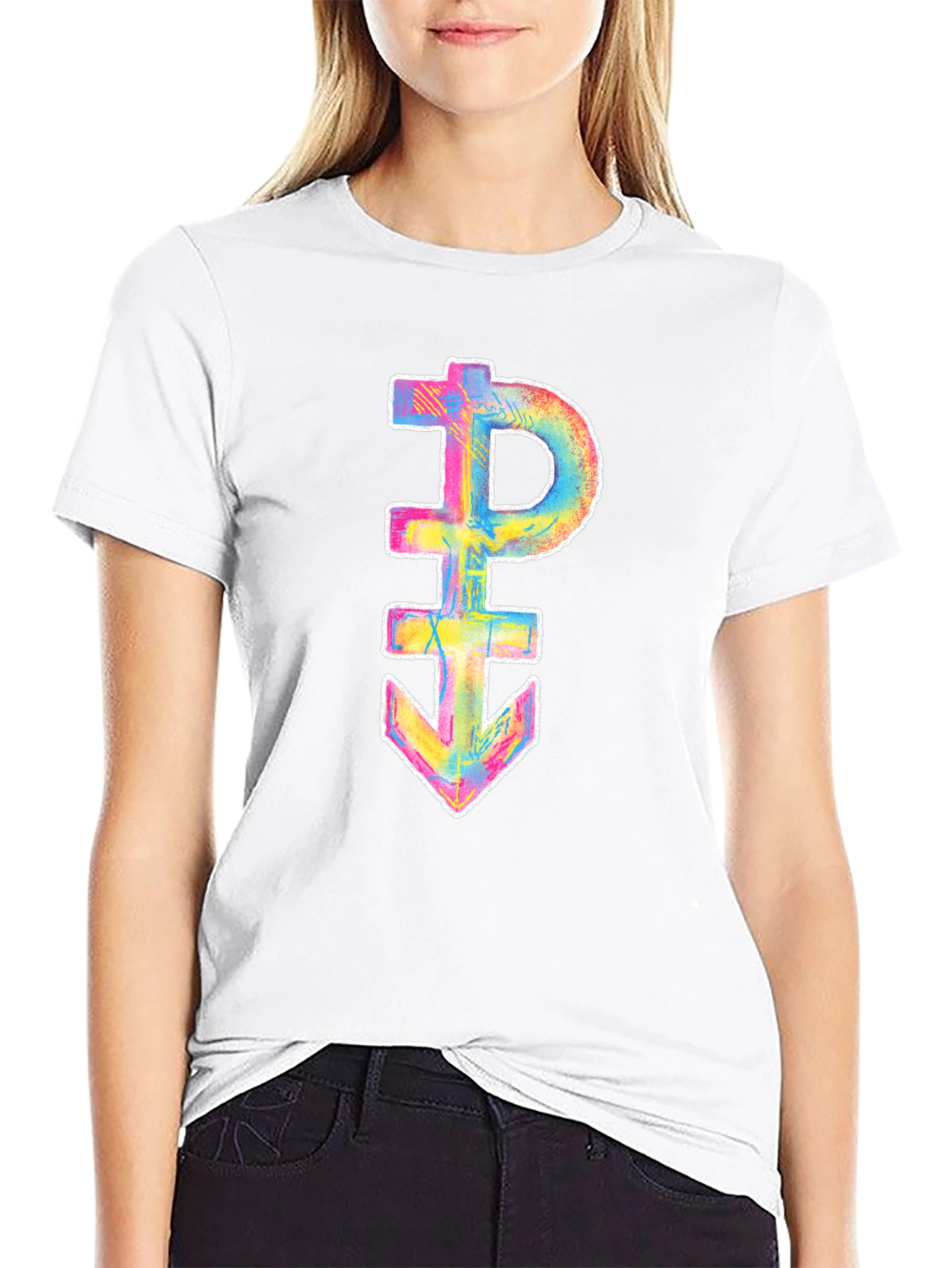 Black Rainbow Prince Symbol Black T-Shirt view 9