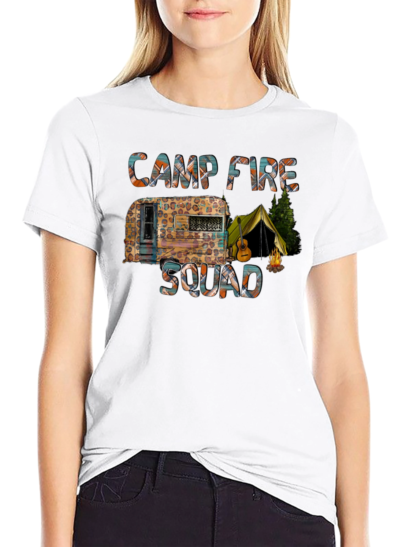 Black Camp Fire Squad Graphic Tee view 9