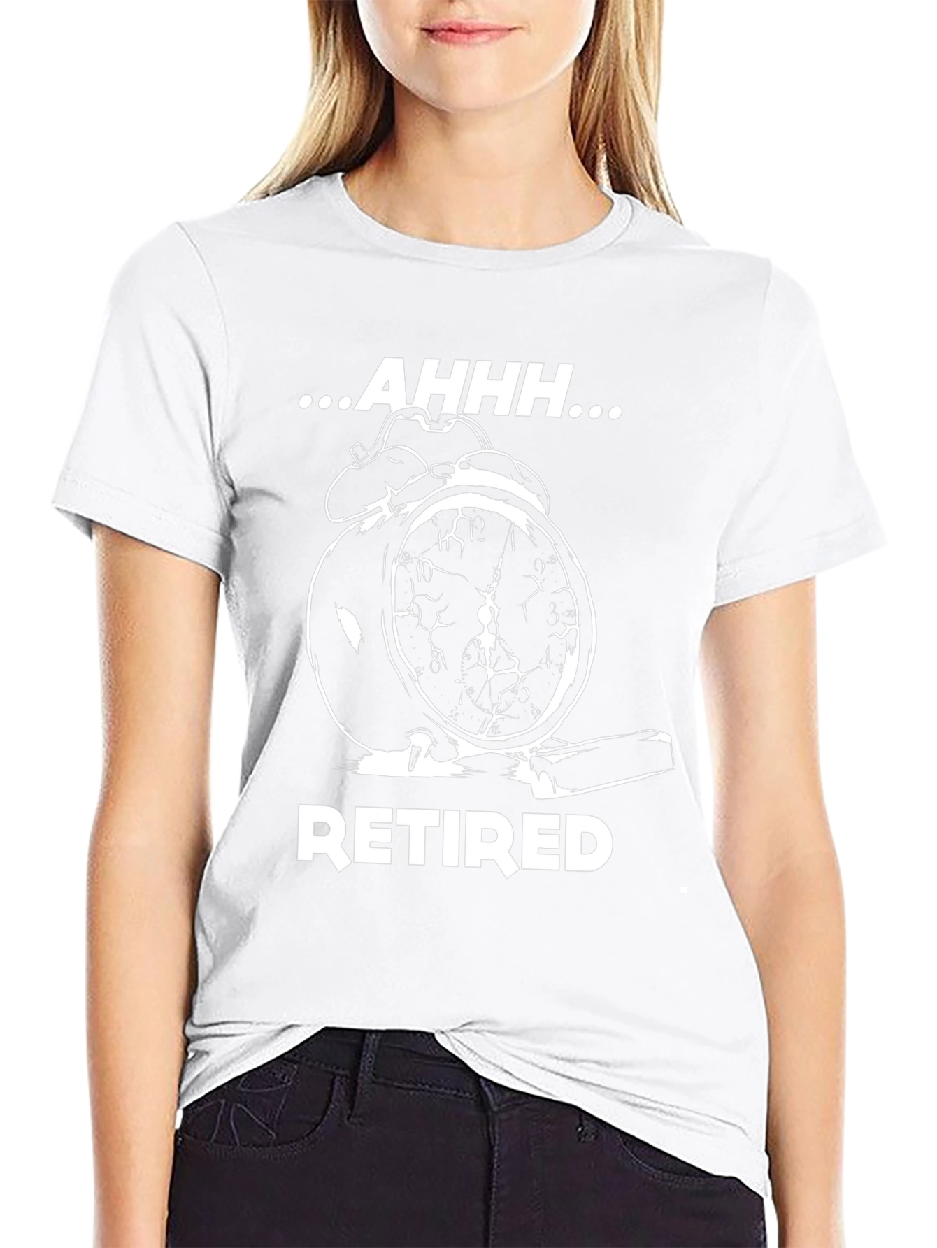 Black Retired Alarm Clock T-Shirt view 9
