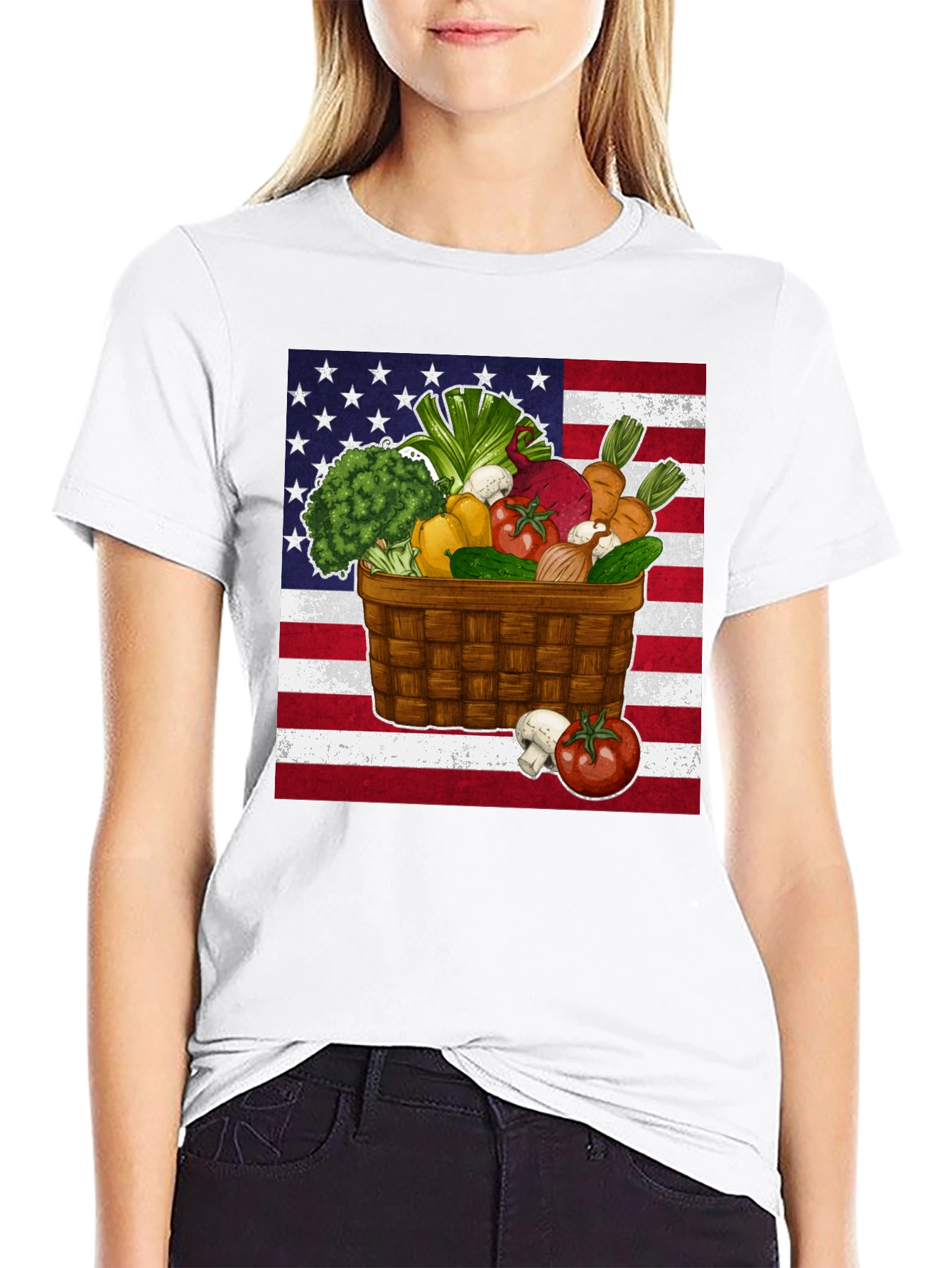 Patriotic Veggie Basket Tee - 9