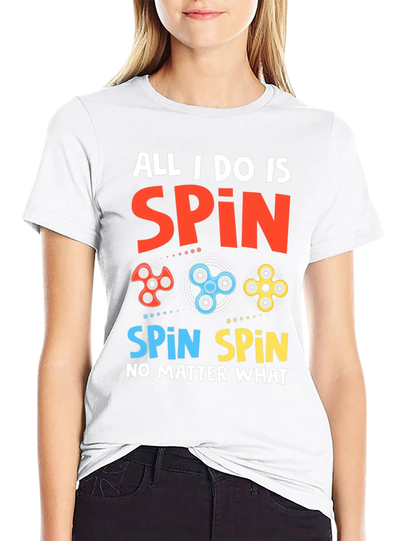 Spin Graphic Tee - Fidget Spinner Design - 9