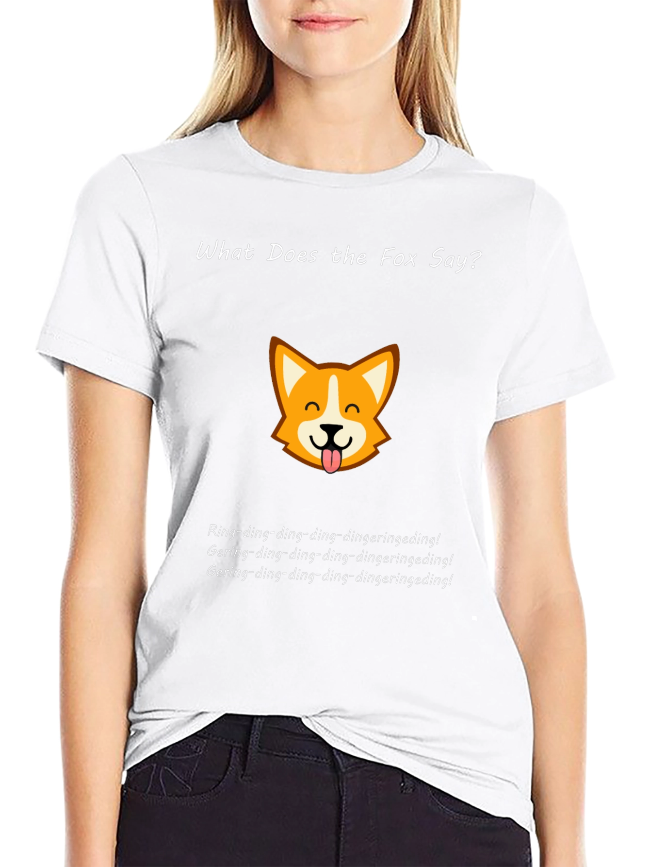 Black What Does the Fox Say Black T-Shirt view 9