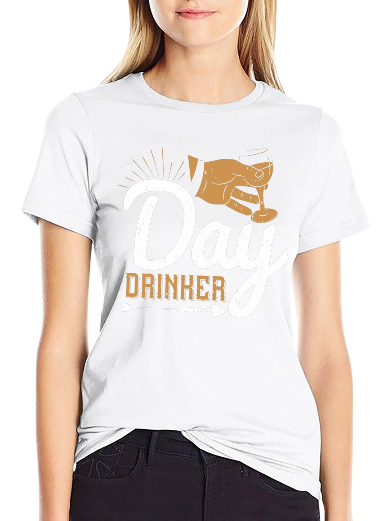 Black Day Drinker Graphic Tee - Black Casual T-Shirt view 9