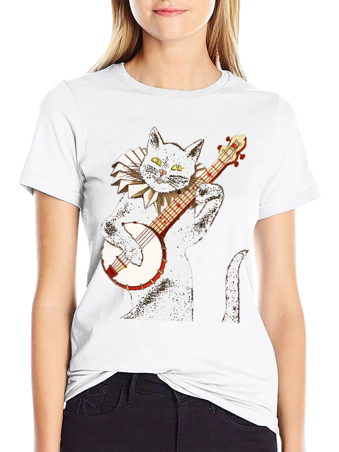 Cat Playing Banjo T-Shirt - 9
