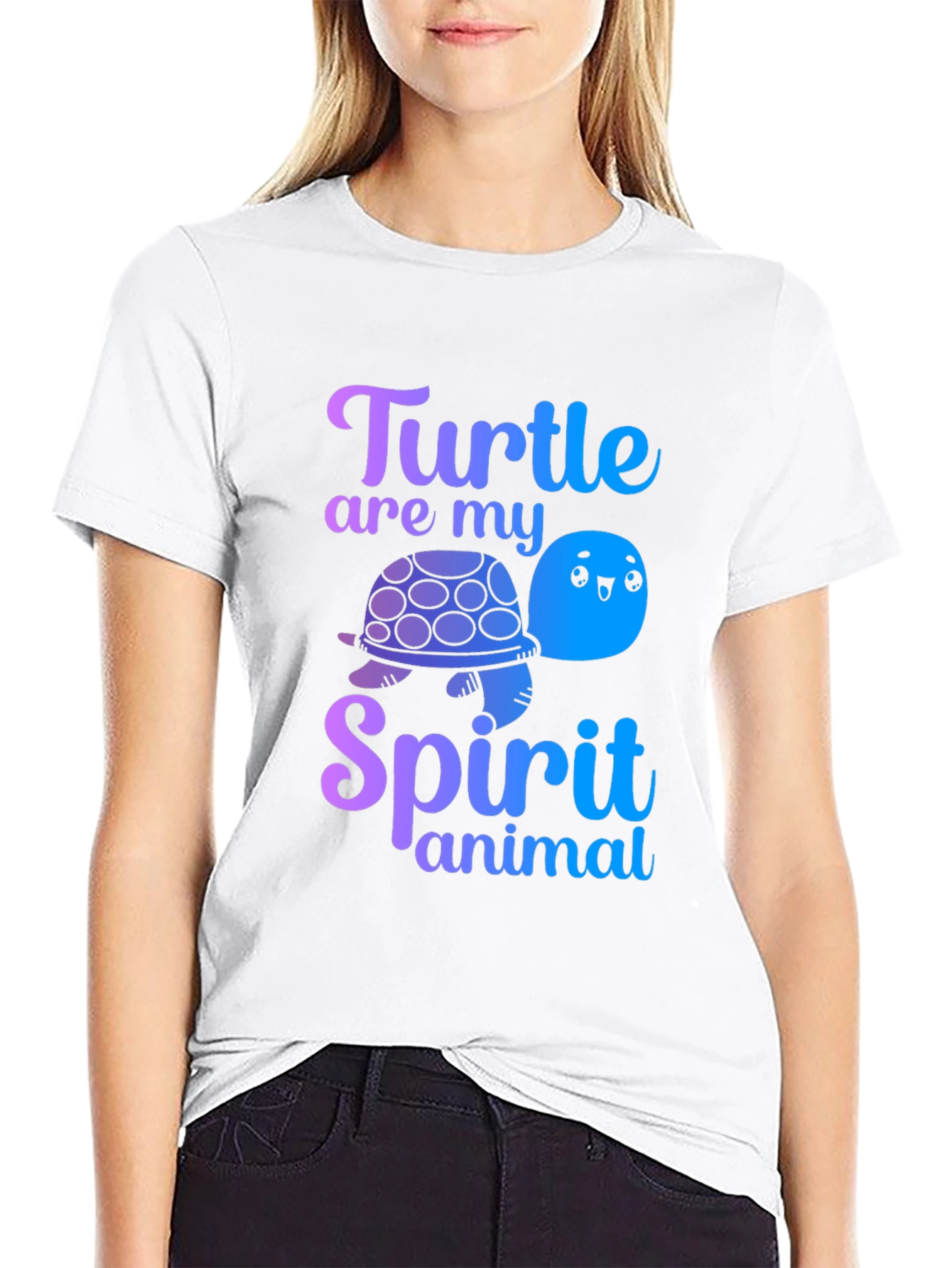 Black Turtle Spirit Animal Graphic Tee view 9