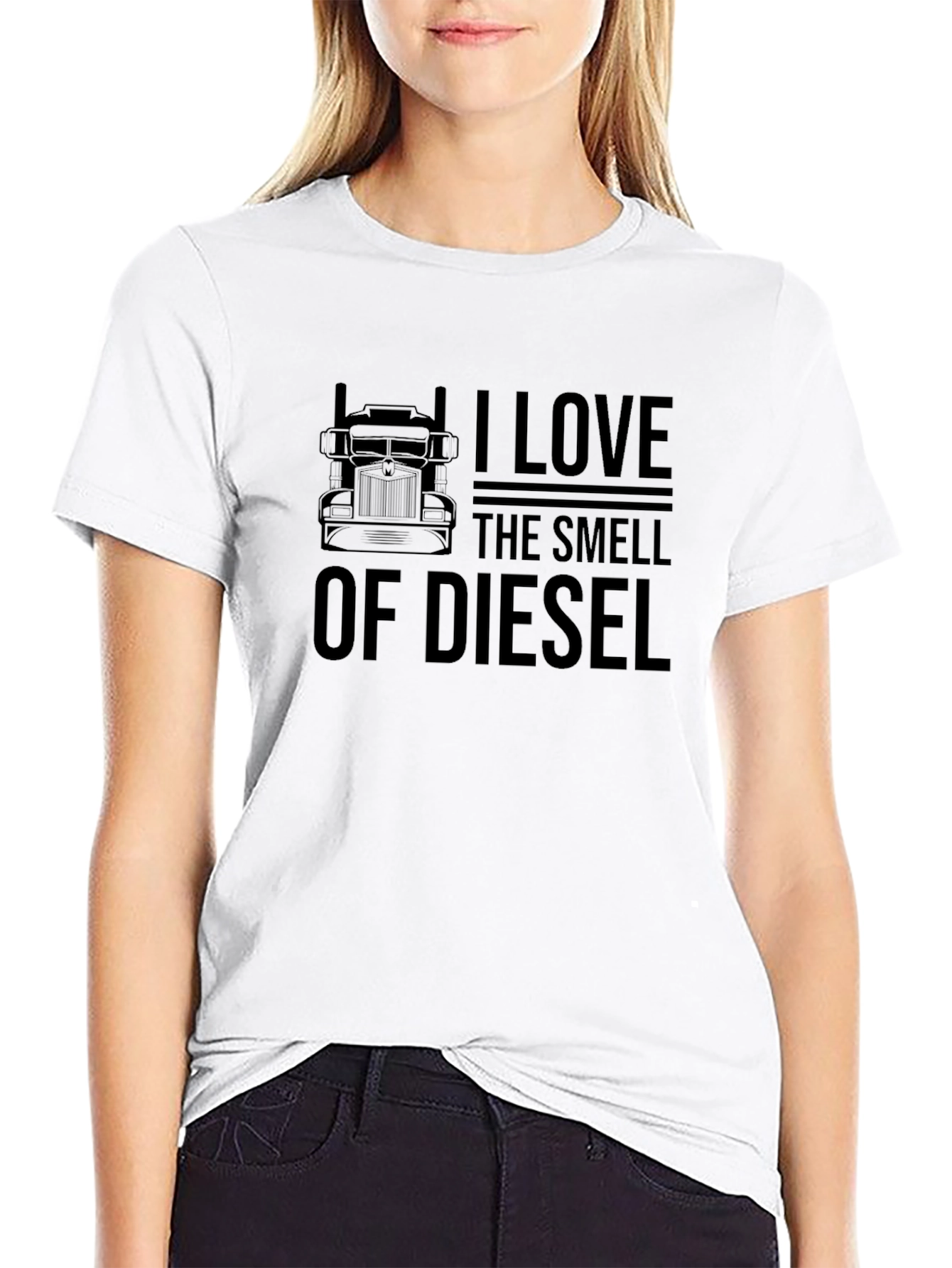 Black I Love the Smell of Diesel Black T-Shirt view 9