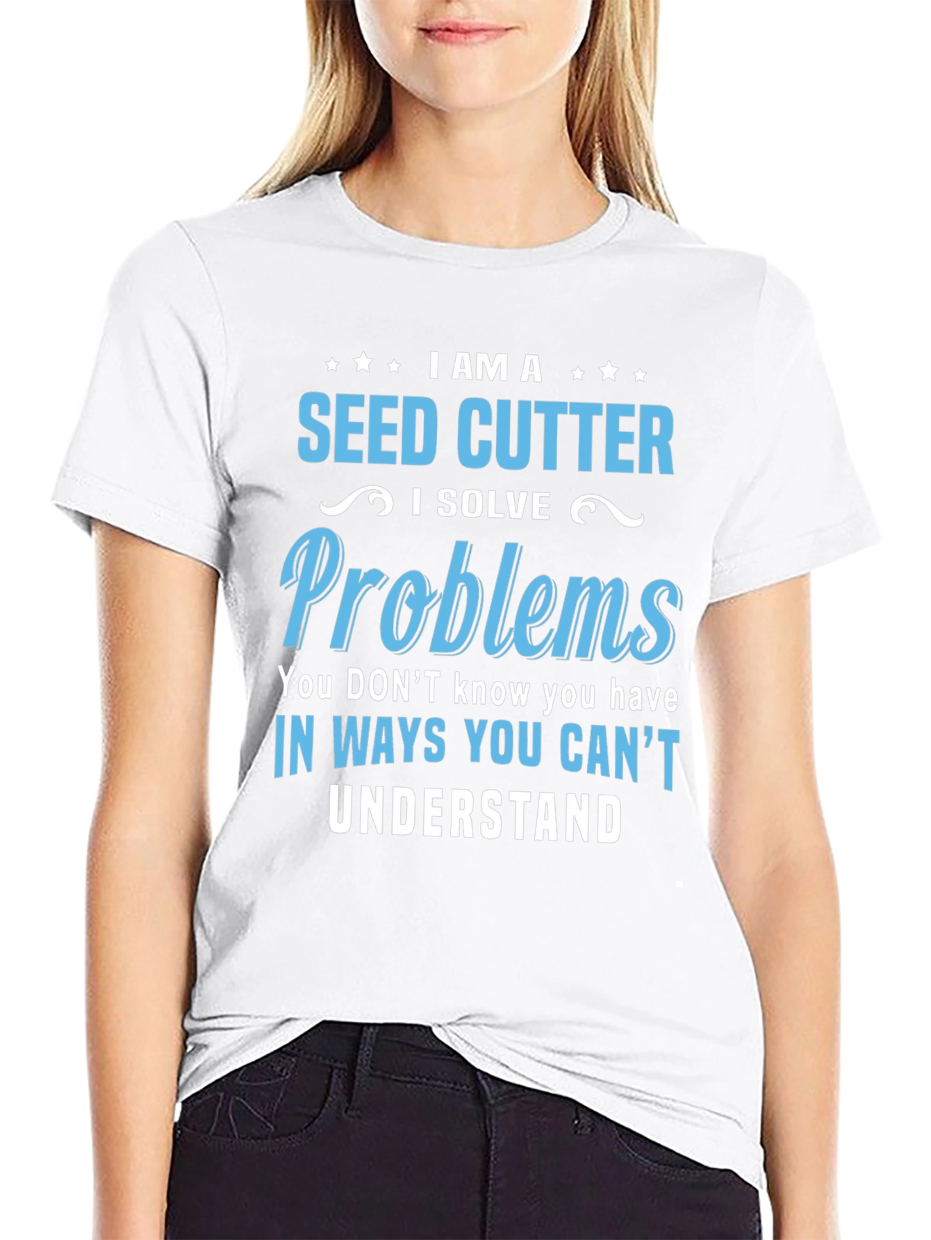 Black Seed Cutter T-Shirt - I Solve Problems Tee view 9