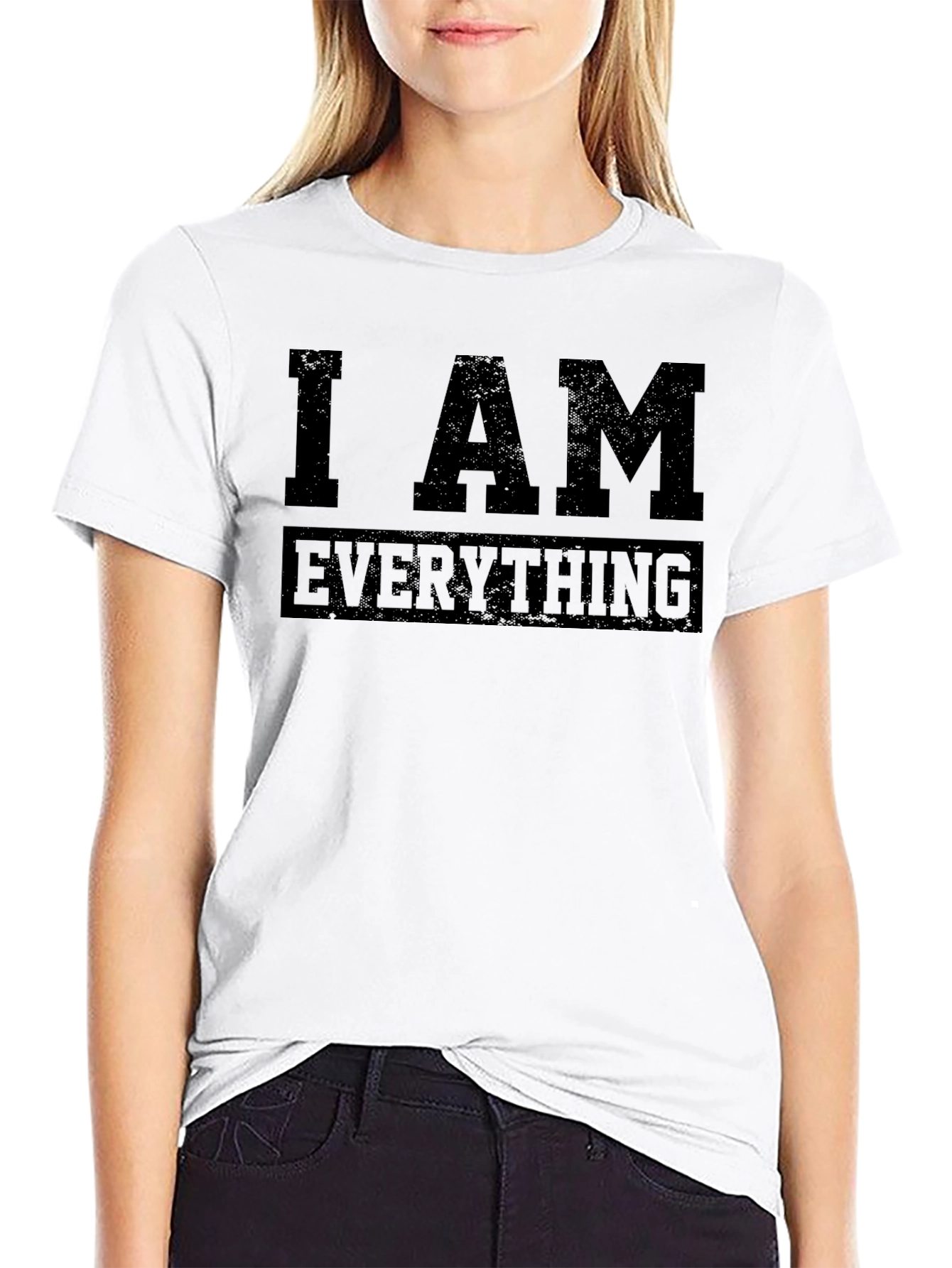 Black I Am Everything Men's Black Graphic Tee view 9