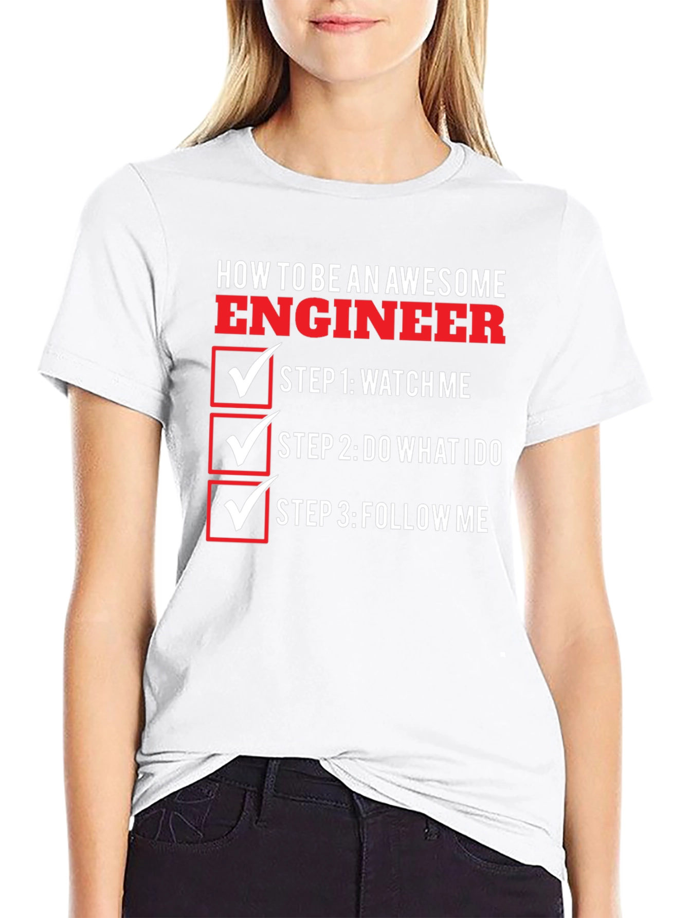 Black Awesome Engineer T-Shirt - Funny Engineering Gift view 9