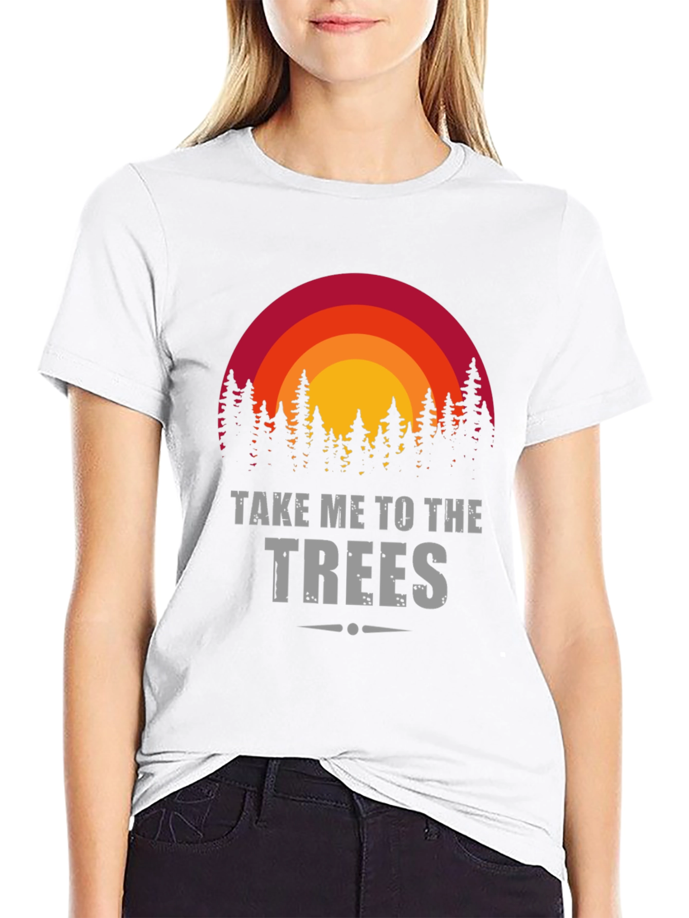 Black Take Me To The Trees Graphic Tee view 9