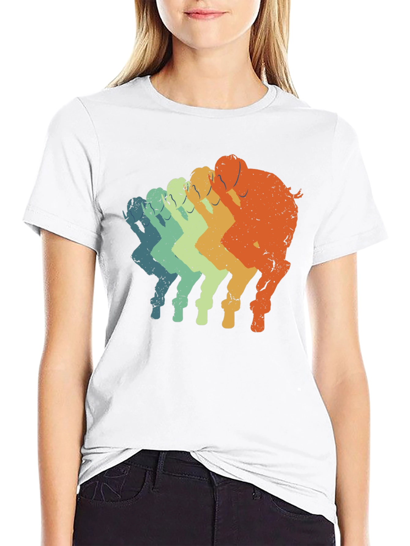 Black Retro Elephant T-Shirt - Gradient Design view 9
