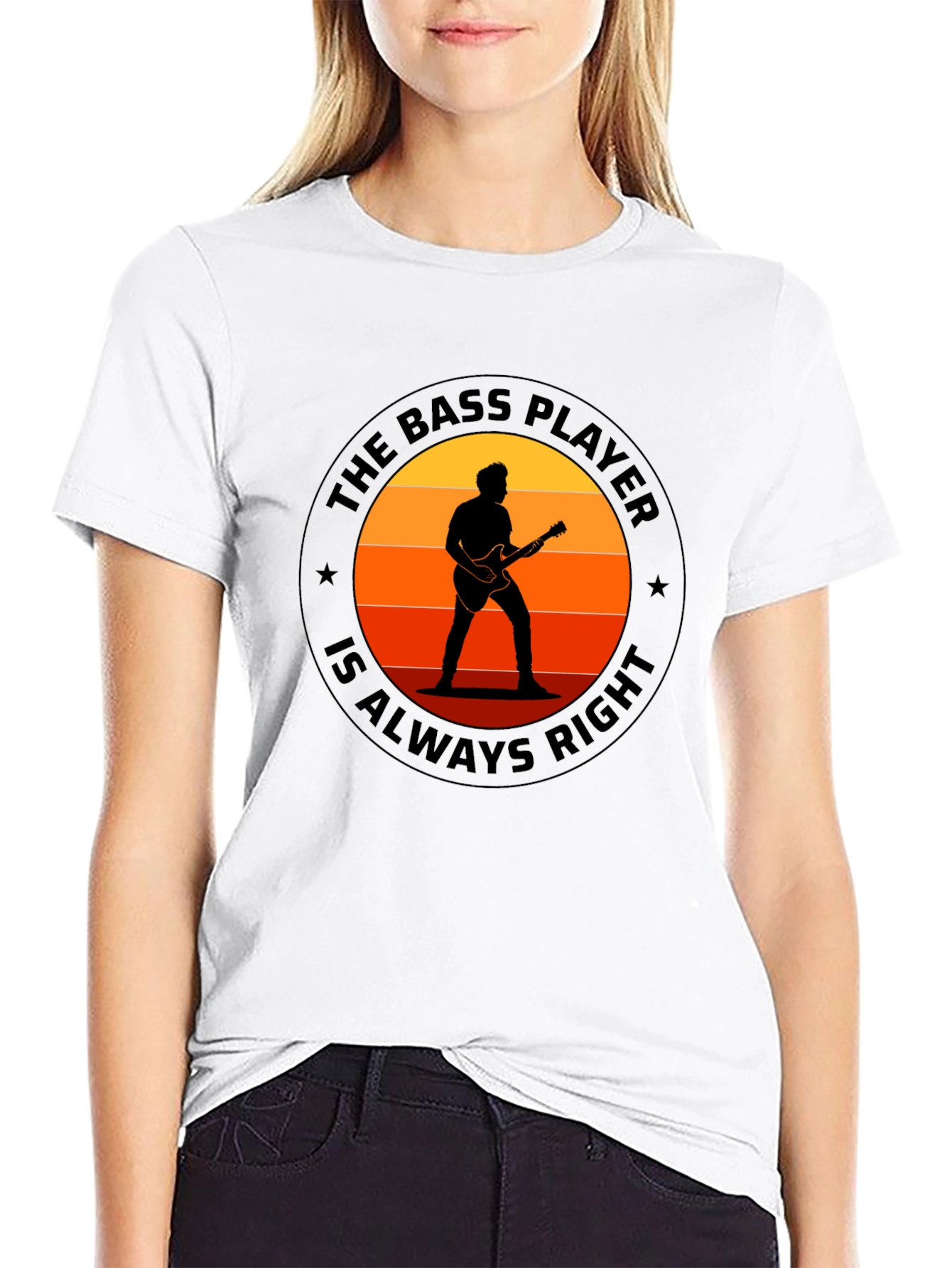 Black Bass Player Always Right Black T-Shirt view 9