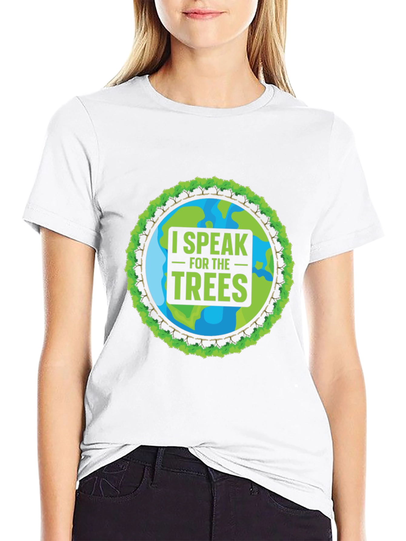 Black I Speak for the Trees Graphic T-Shirt view 9