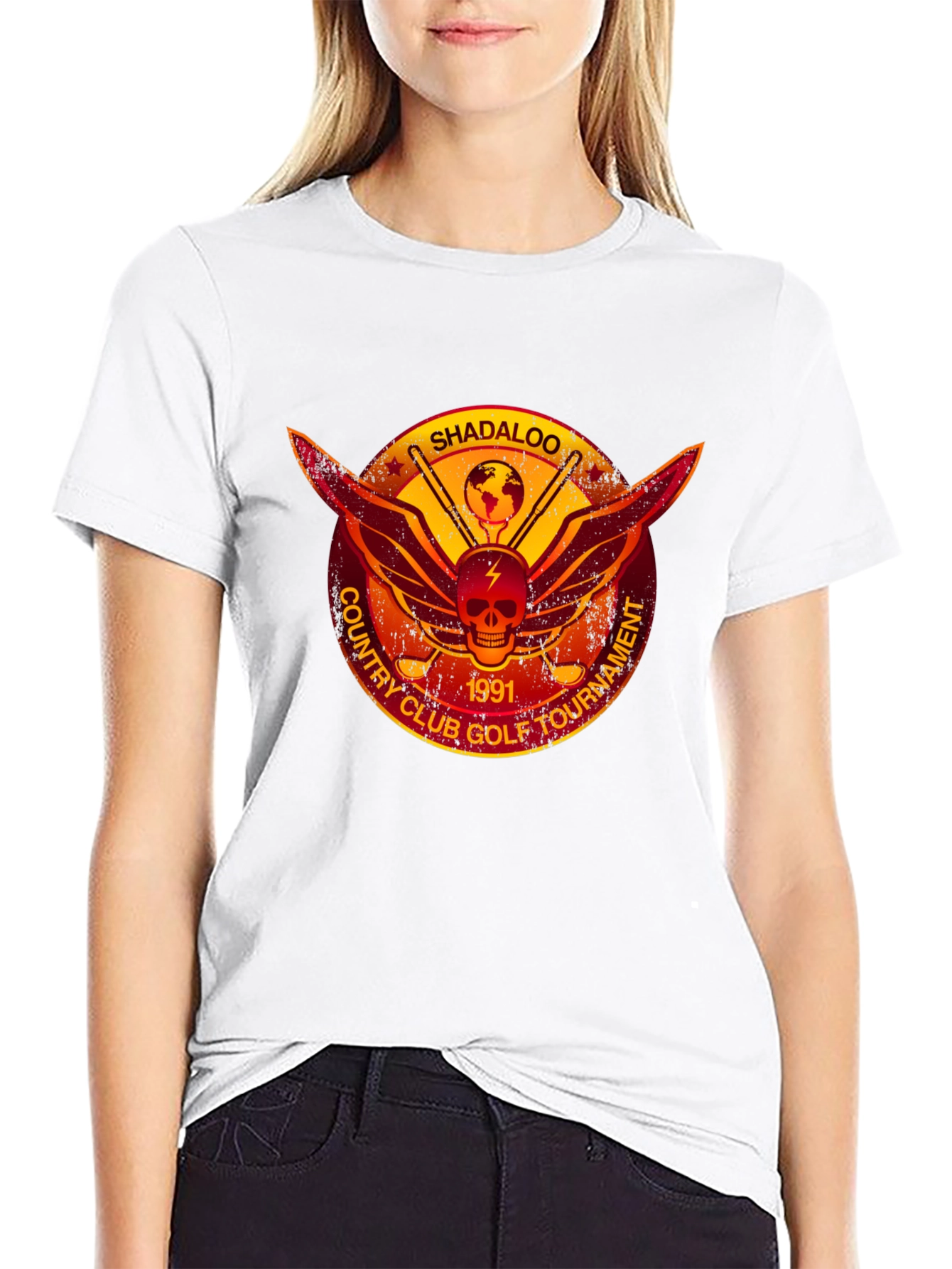 Black Shadaloo Country Club Golf Tournament T-Shirt view 9