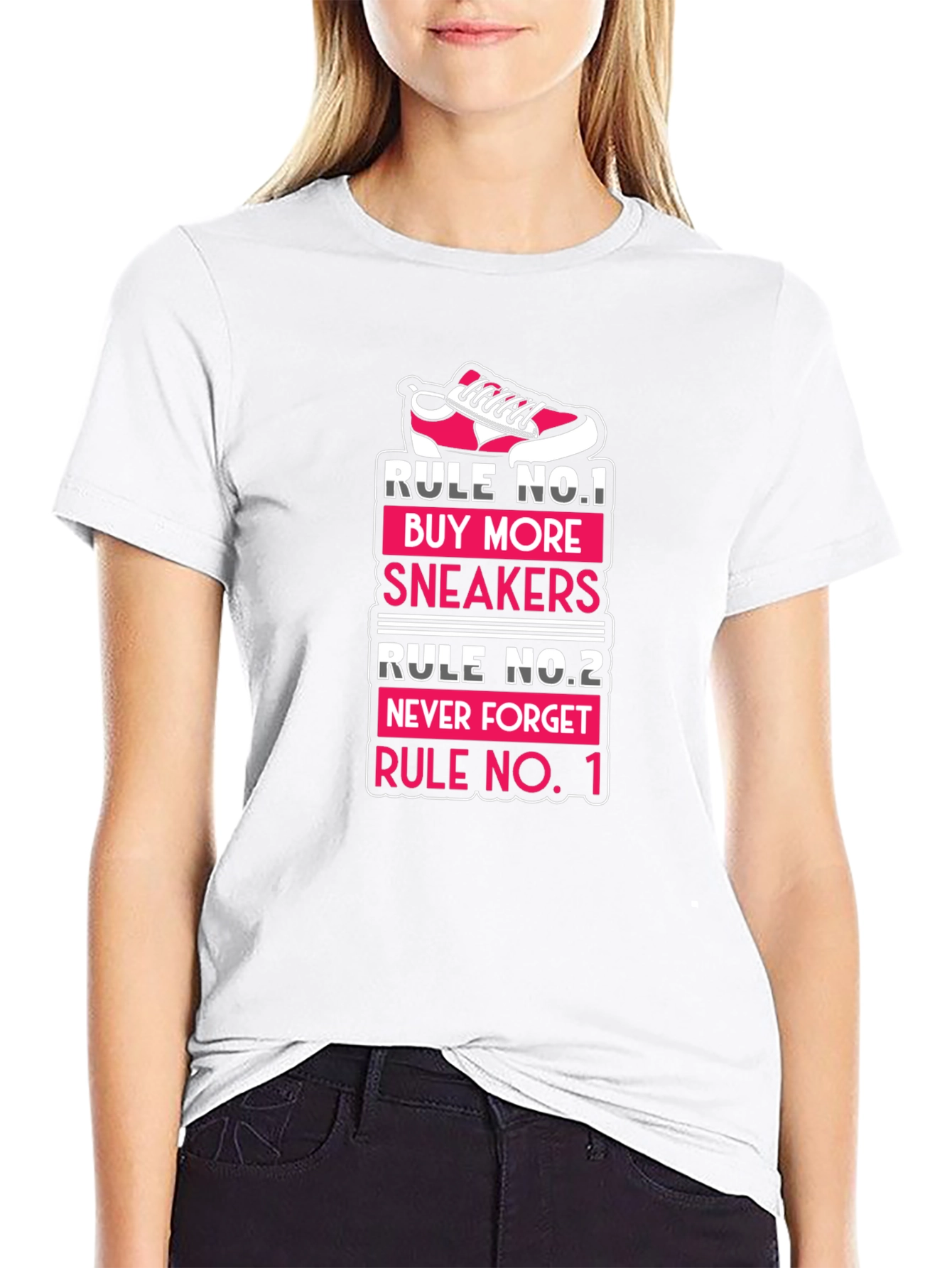 Black Sneaker Lover T-Shirt - Rule No. 1 view 9