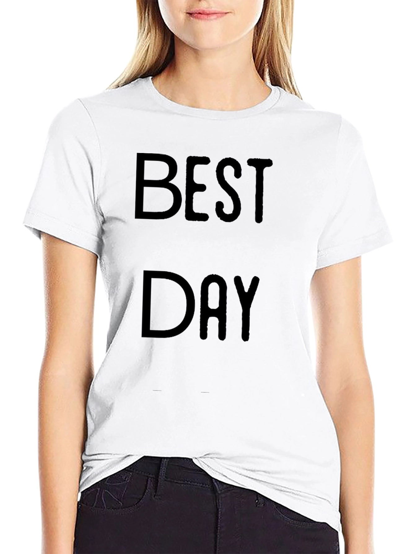 Black Best Day Black Graphic Tee Shirt view 9