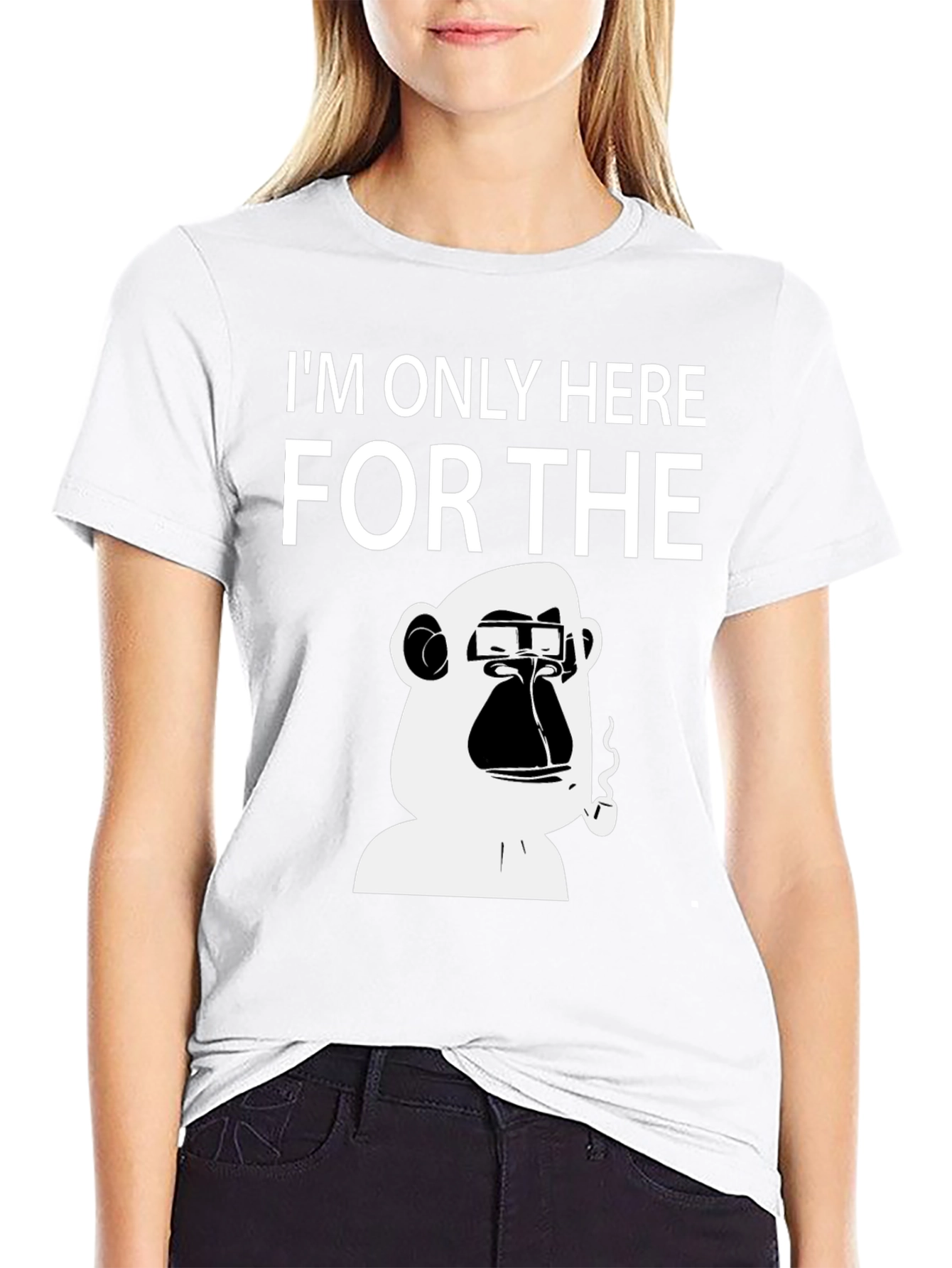 Black I'm Only Here for the Ape T-Shirt view 9