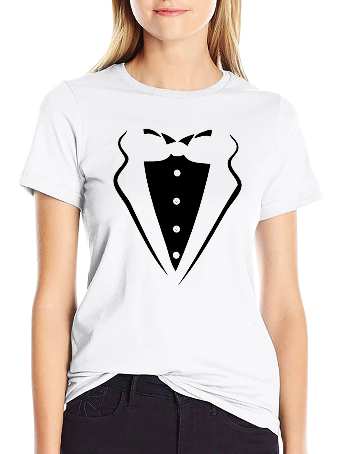 Black Tuxedo Graphic Tee - Formal Fun! view 9