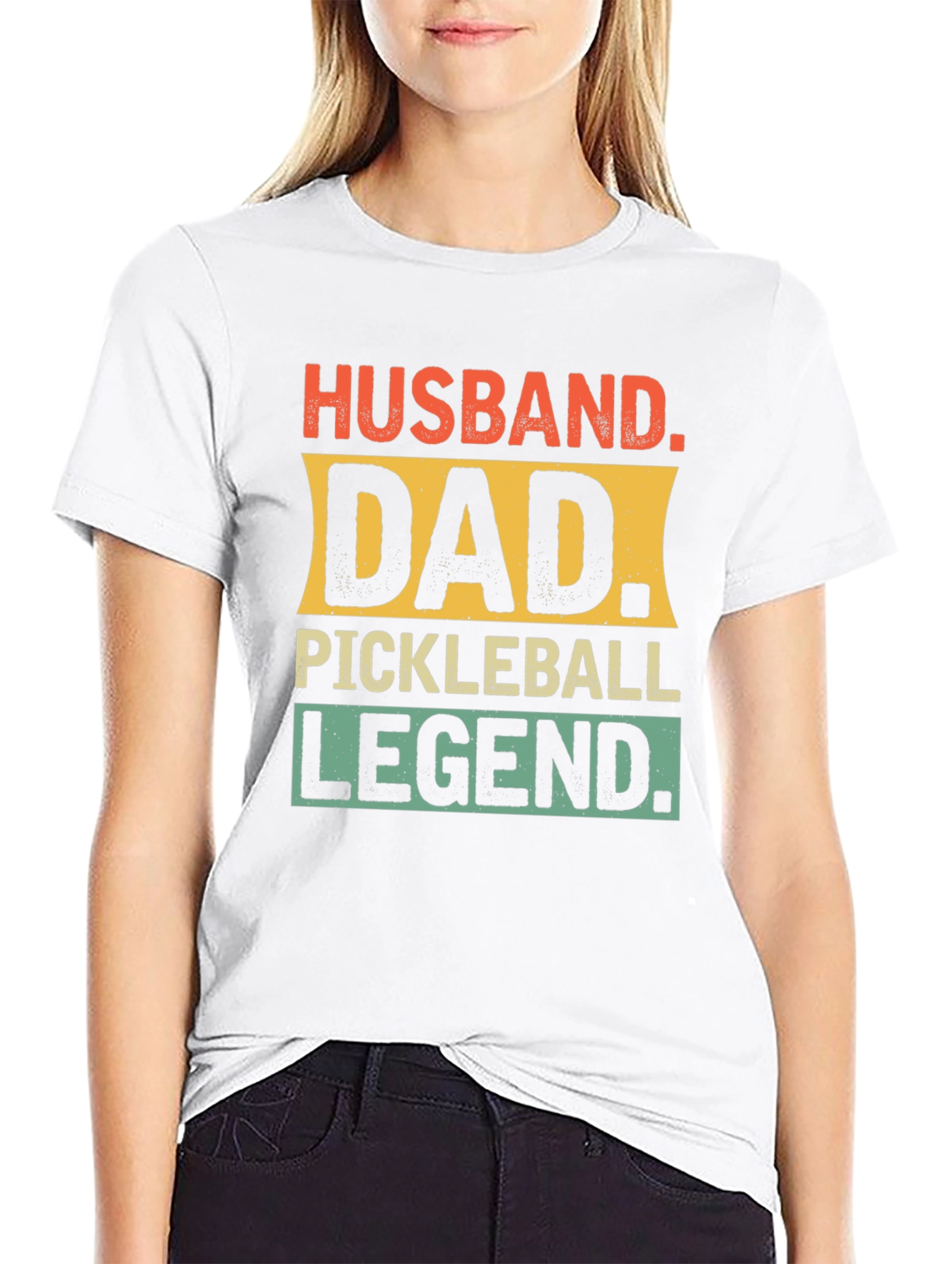 Black Husband Dad Pickleball Legend Graphic Tee view 9