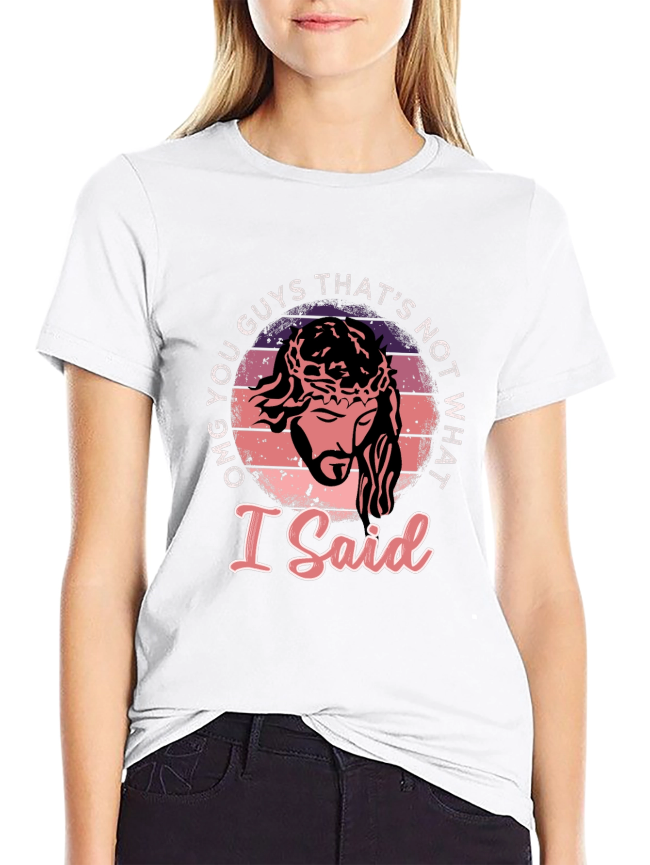 Black OMG You Guys That's Not What I Said T-Shirt view 9