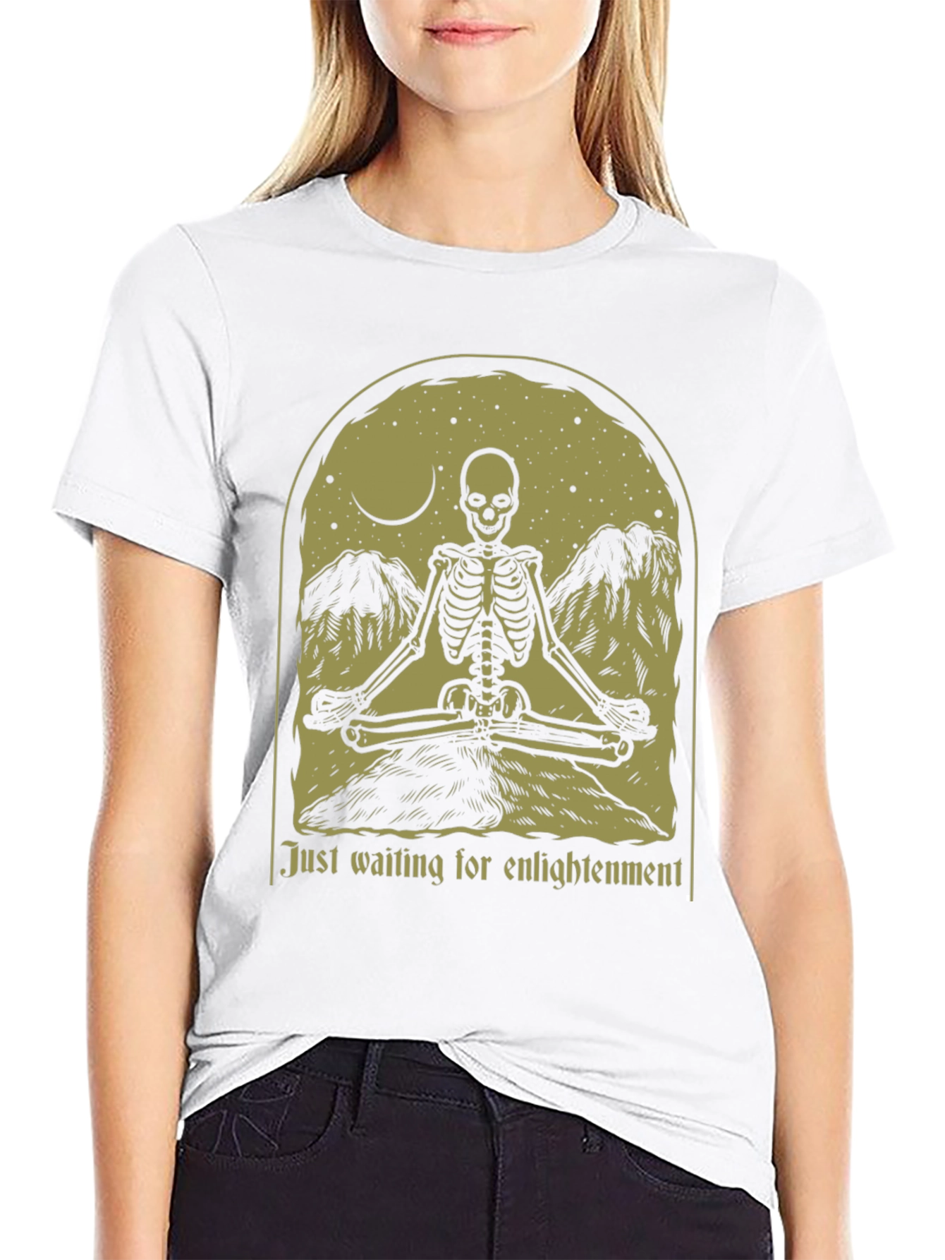 Black Enlightenment Skeleton Graphic Tee view 9