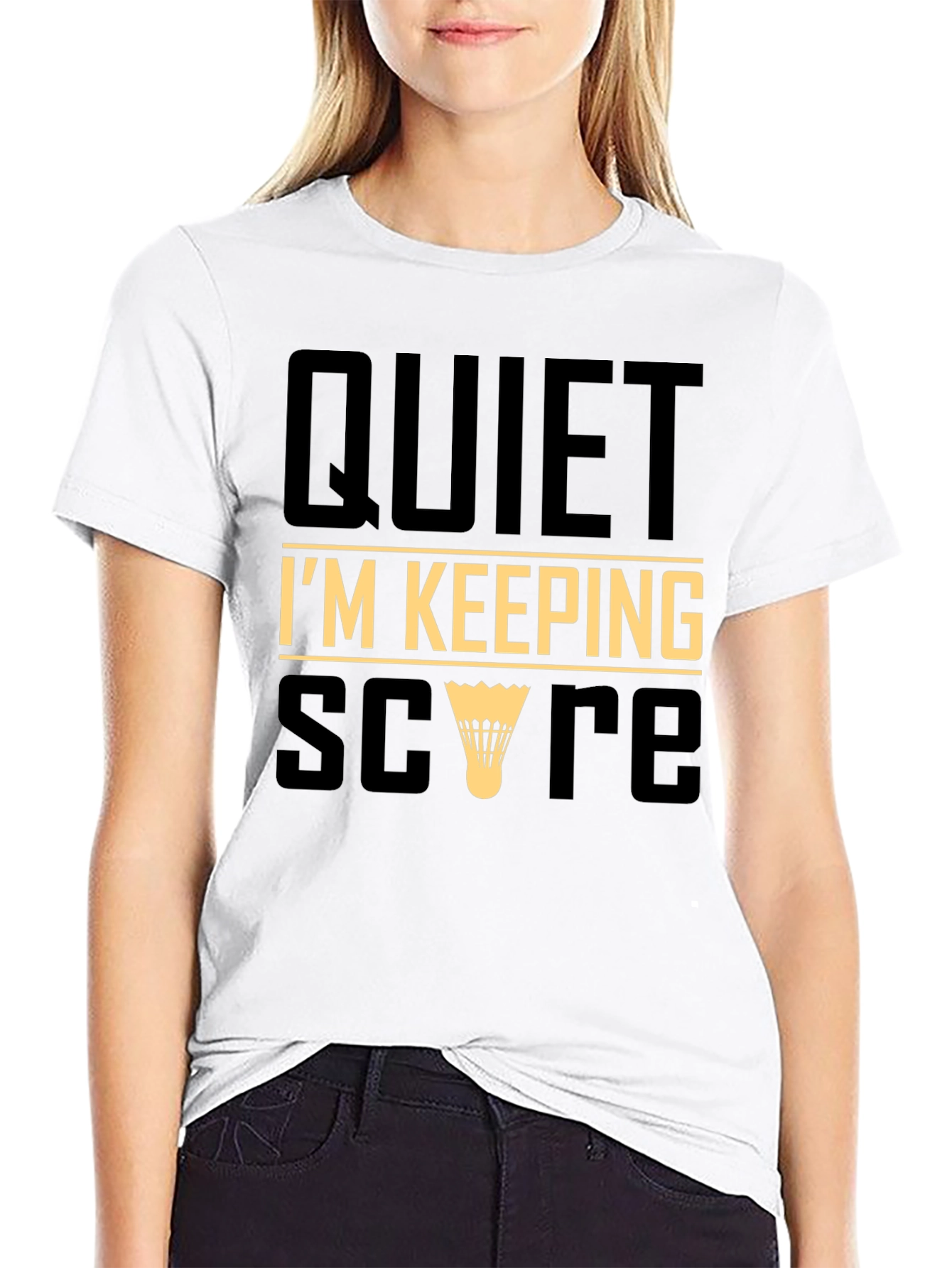 Black Quiet I'm Keeping Score T-Shirt view 9