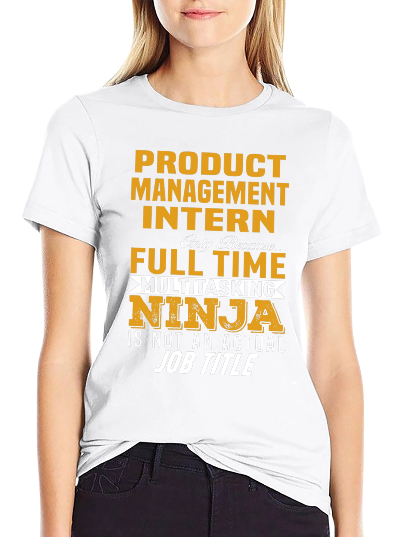 Black Product Management Intern Novelty T-Shirt view 9