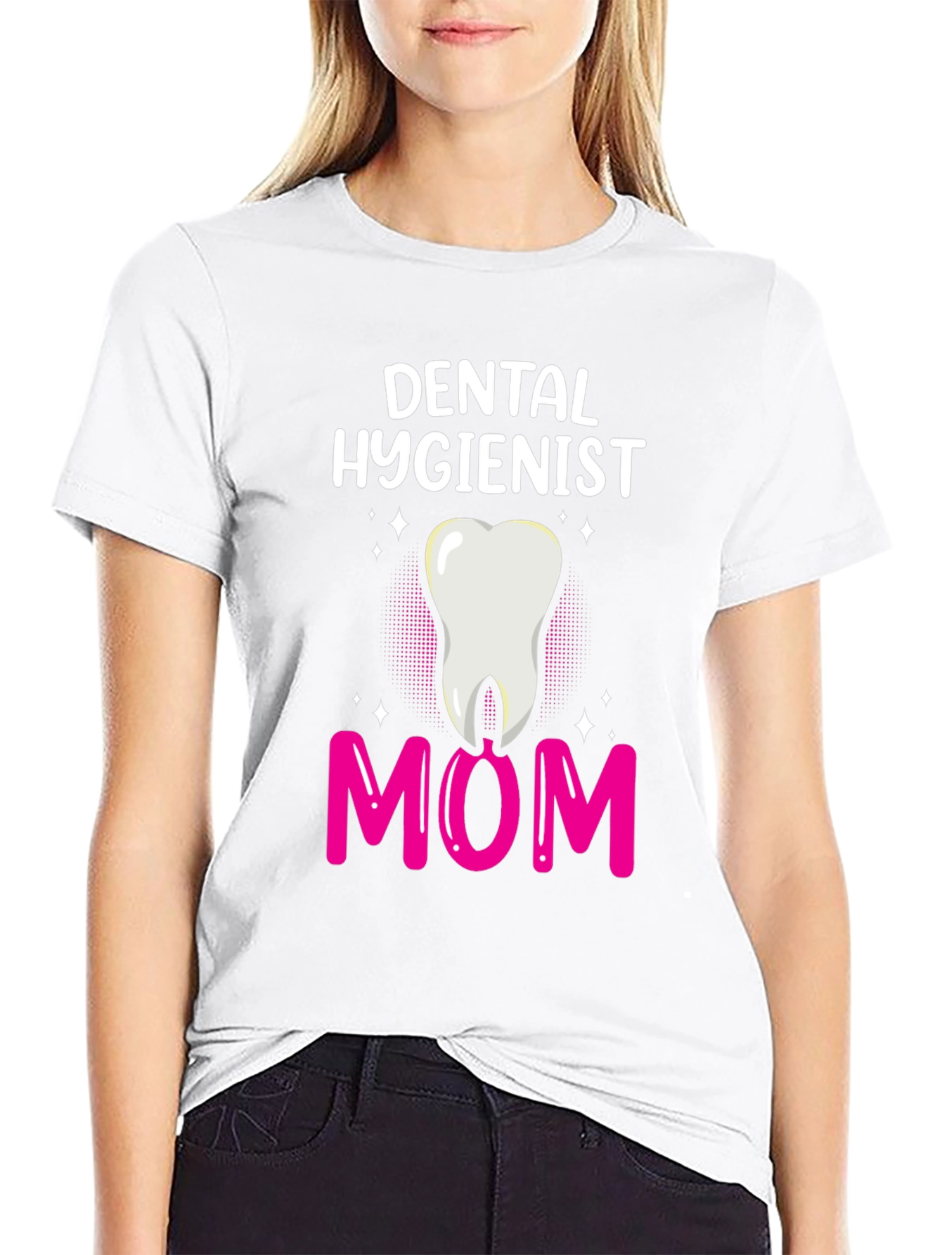 Black Dental Hygienist Mom T-Shirt view 9