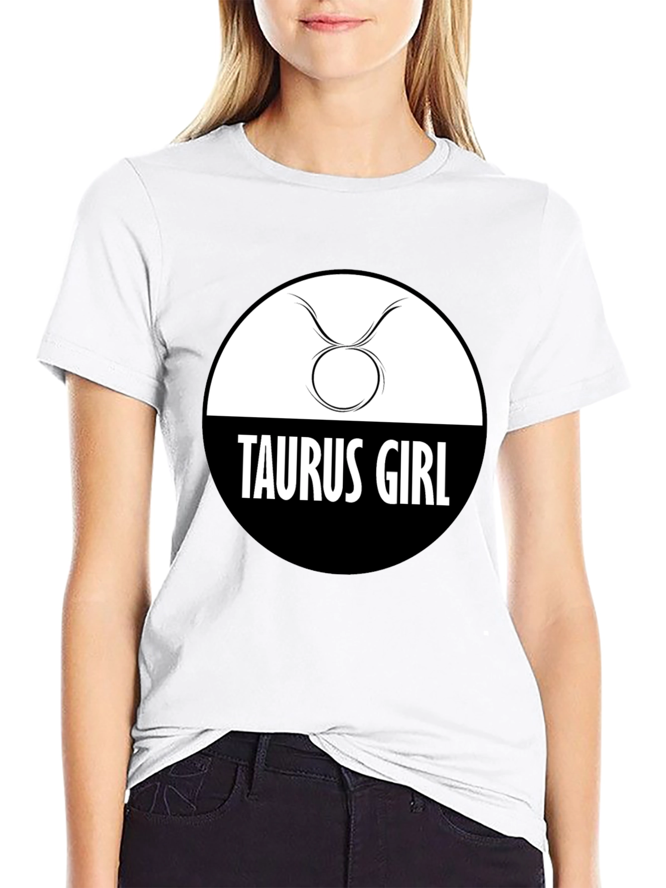 Black Taurus Girl Zodiac Sign Graphic Tee view 9