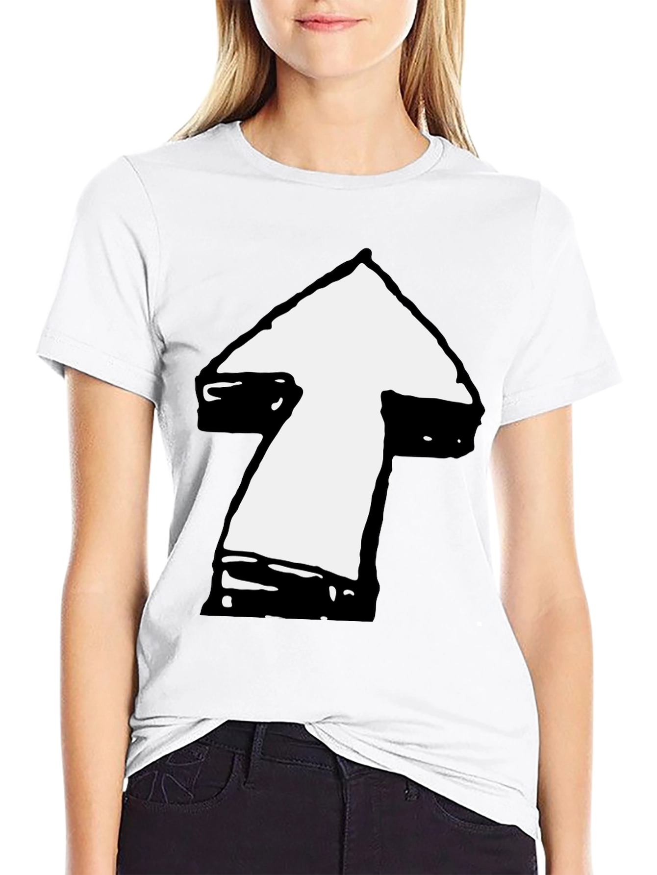 Black Arrow Graphic T-Shirt - Casual Style view 9