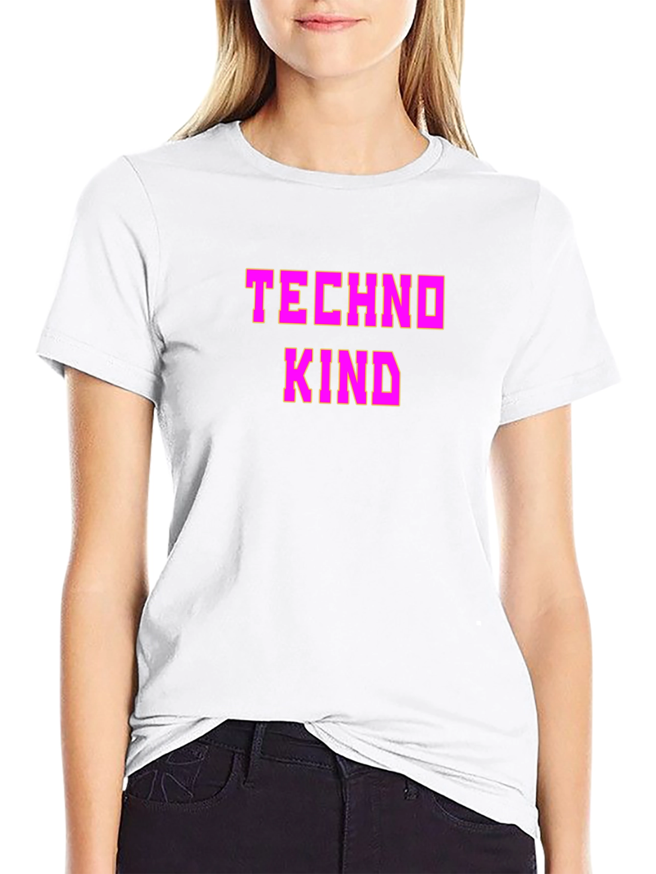 Black Techno Kind Graphic Tee - Black Crew Neck T-Shirt view 9