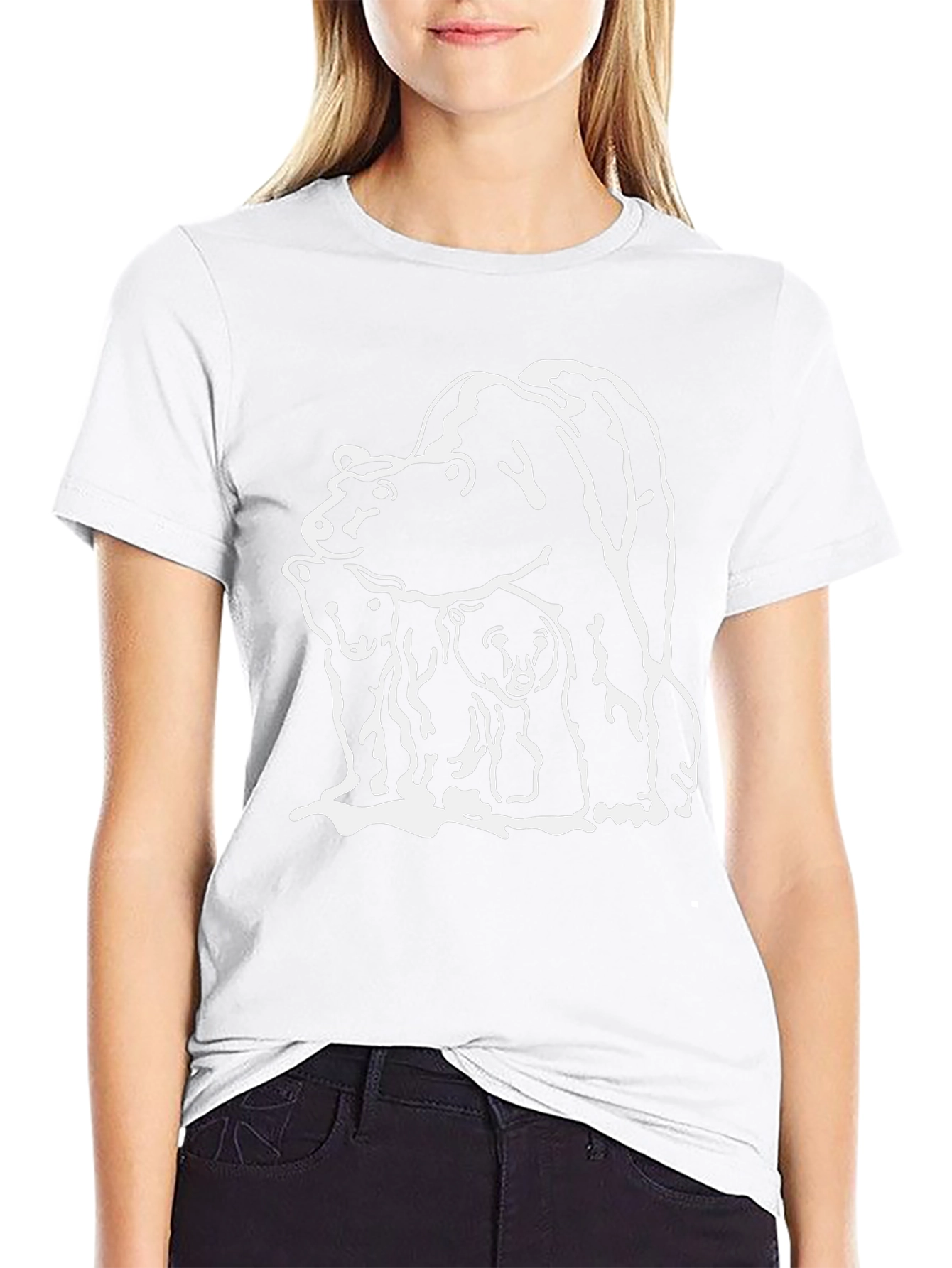 Black Bear Family Graphic Tee - Black T-Shirt view 9