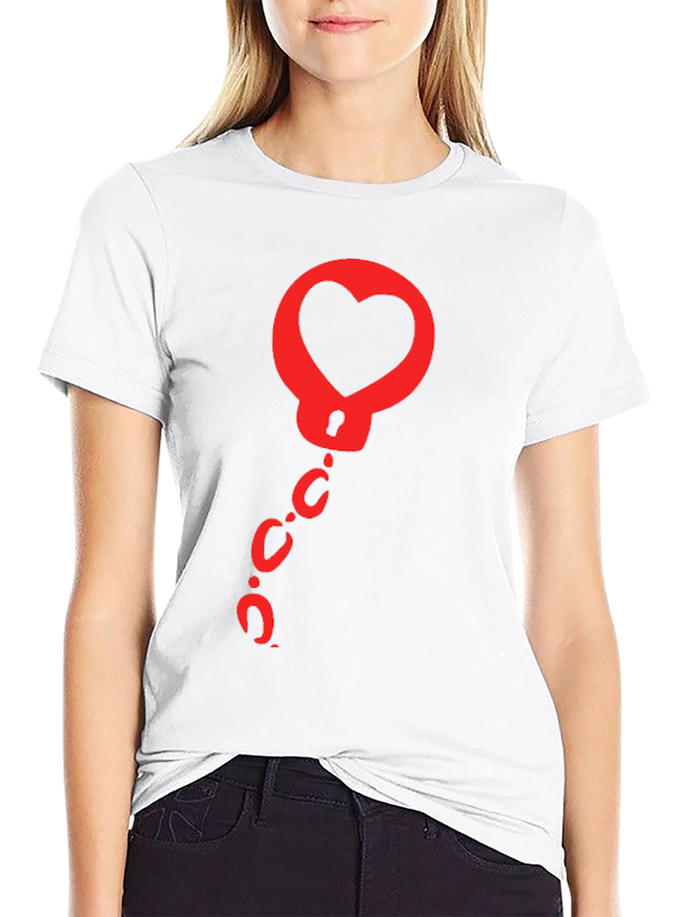 Black Heart Handcuffs Graphic Tee - Black view 9