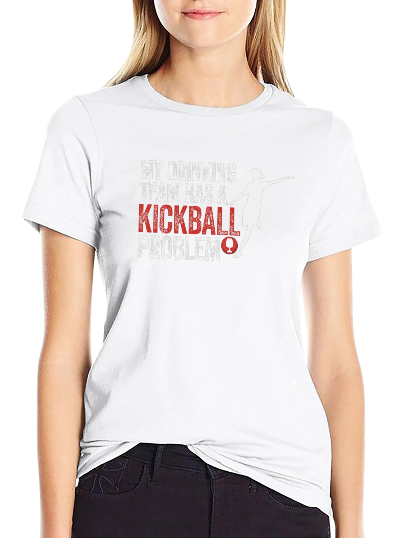 Black Kickball Drinking Team Graphic Tee view 9