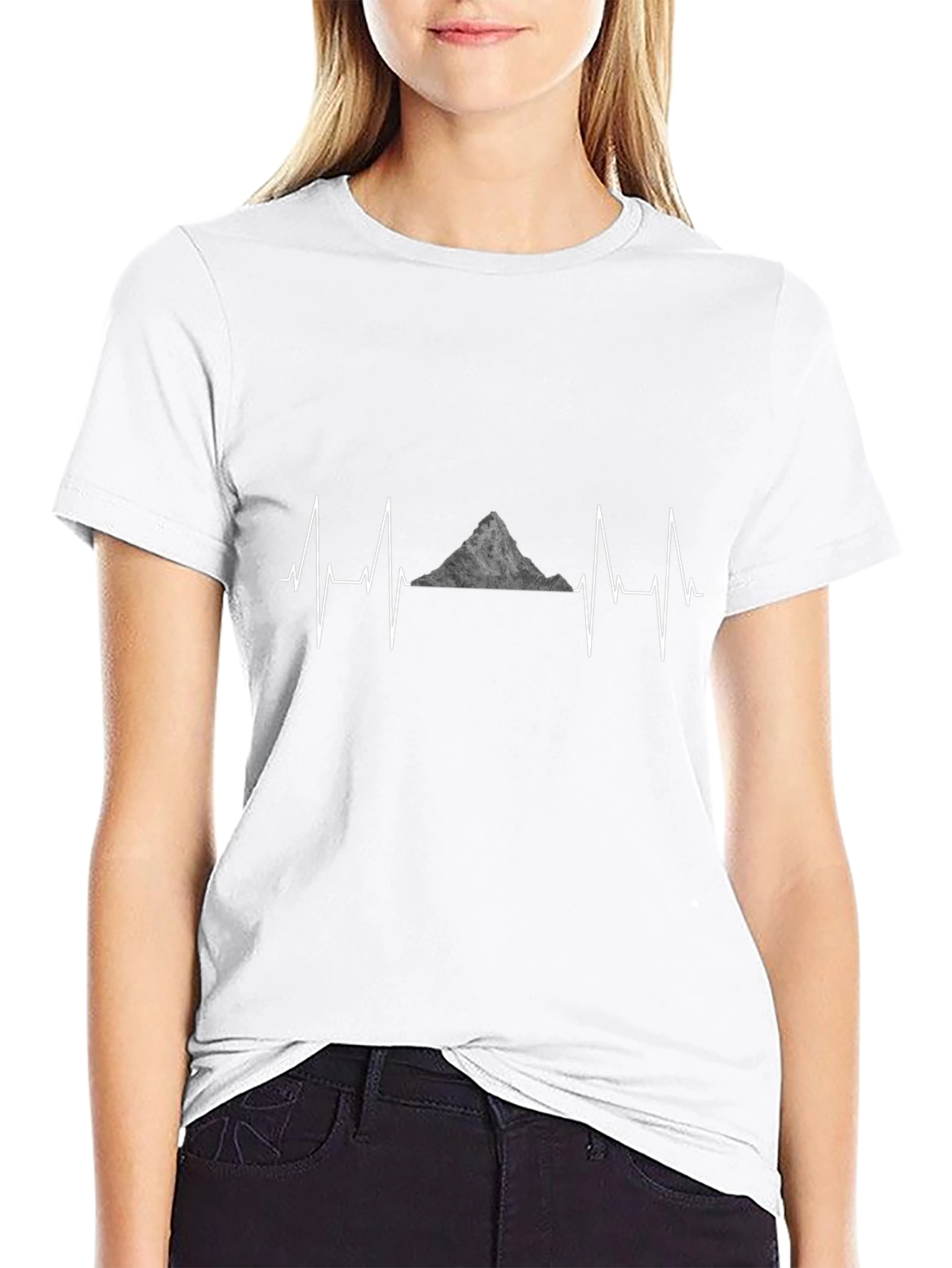 Black Mountain Heartbeat Graphic T-Shirt view 9