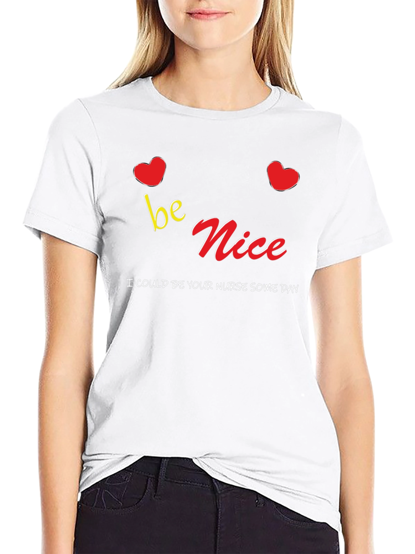 Black Be Nice Nurse T-Shirt view 9