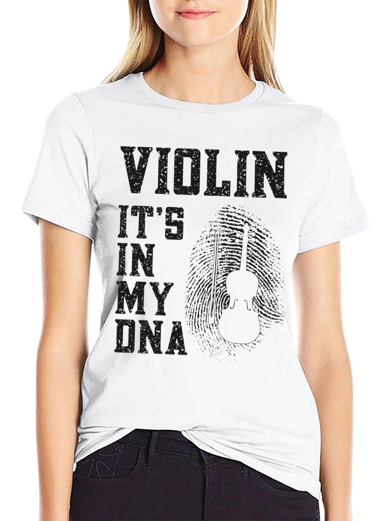 Black Violin DNA Black T-Shirt - Musician Gift view 9