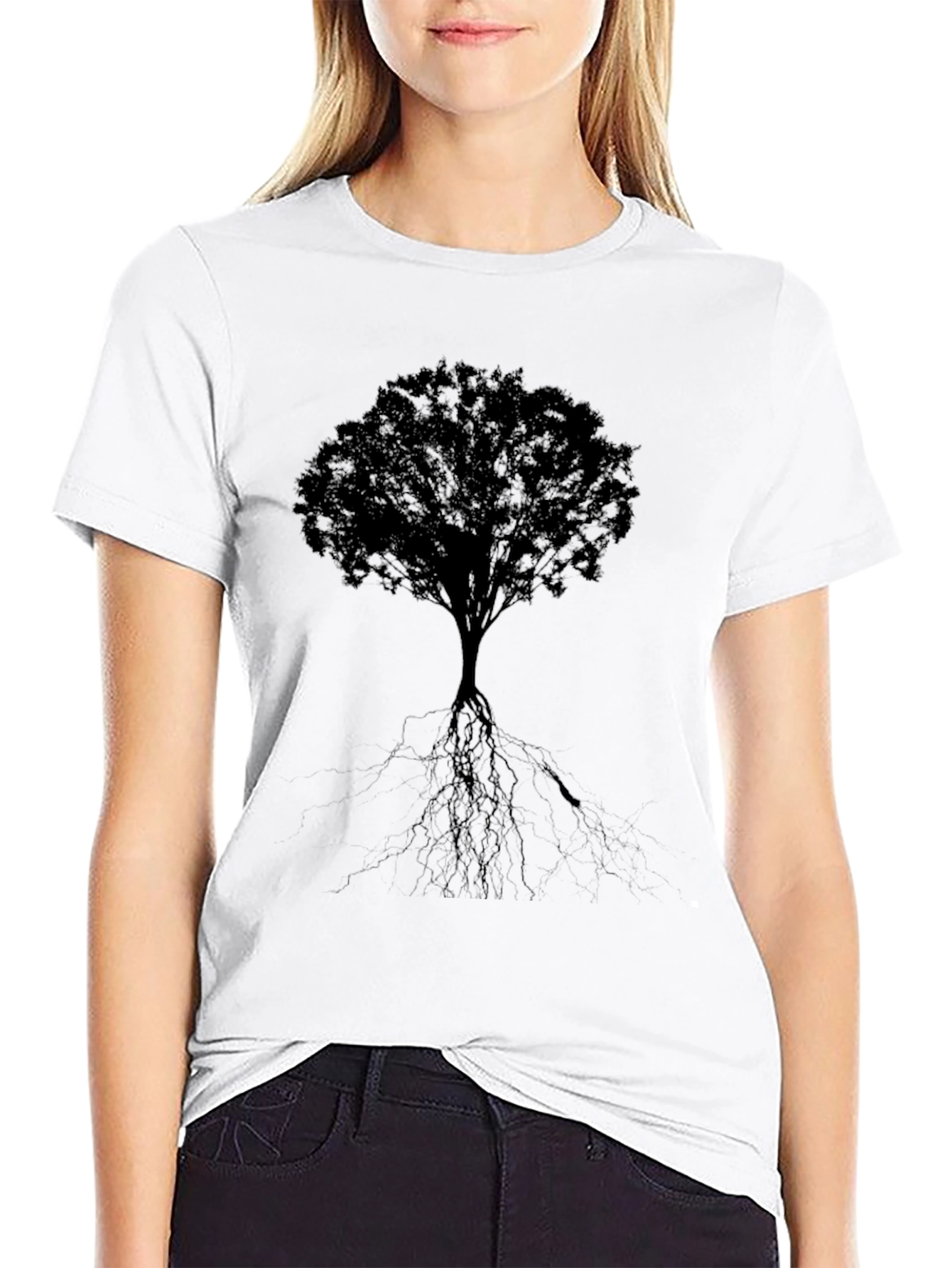 Black Tree Graphic Black T-Shirt view 9