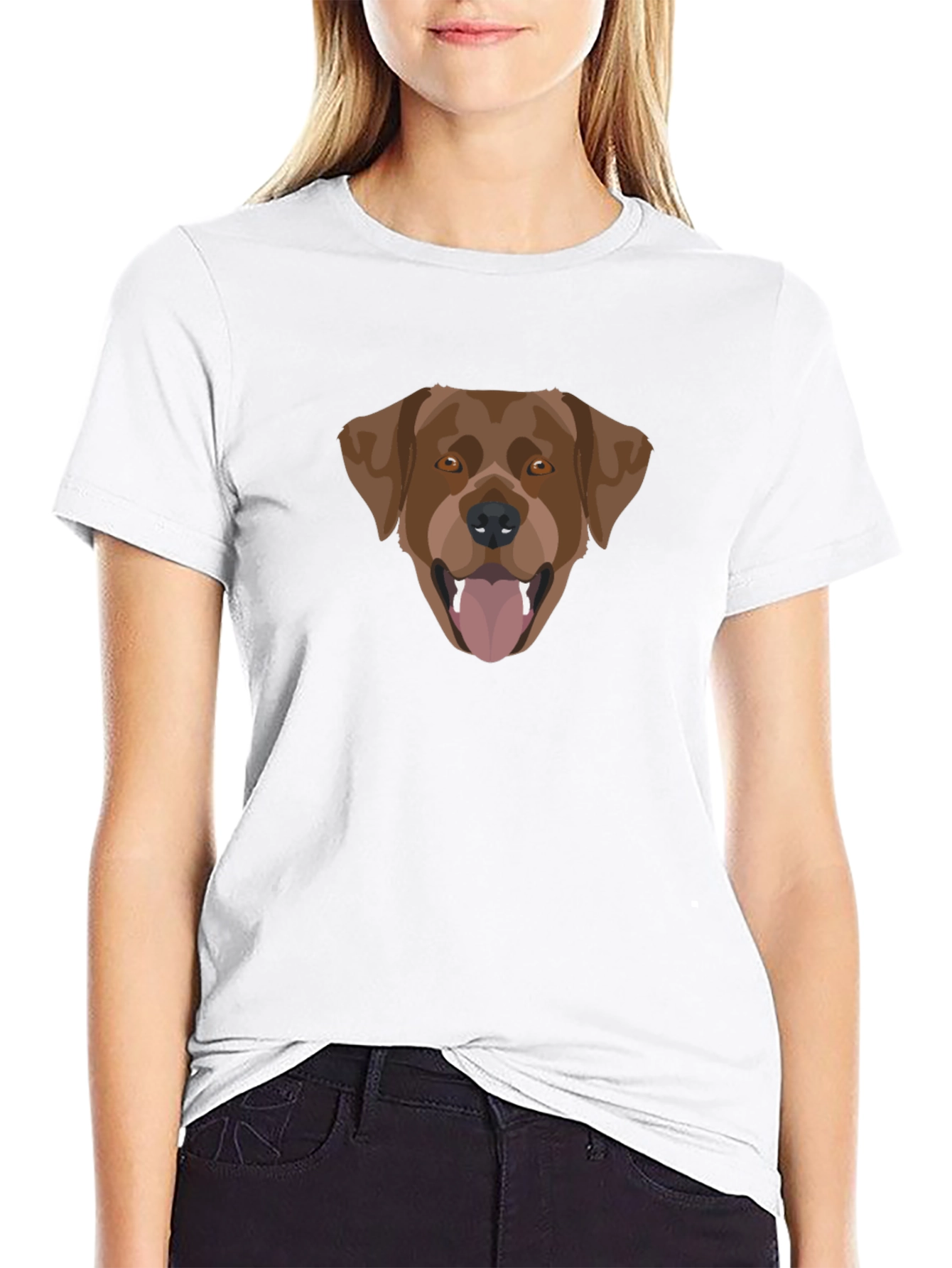Black Dog Graphic Tee - Black Cotton Blend view 9