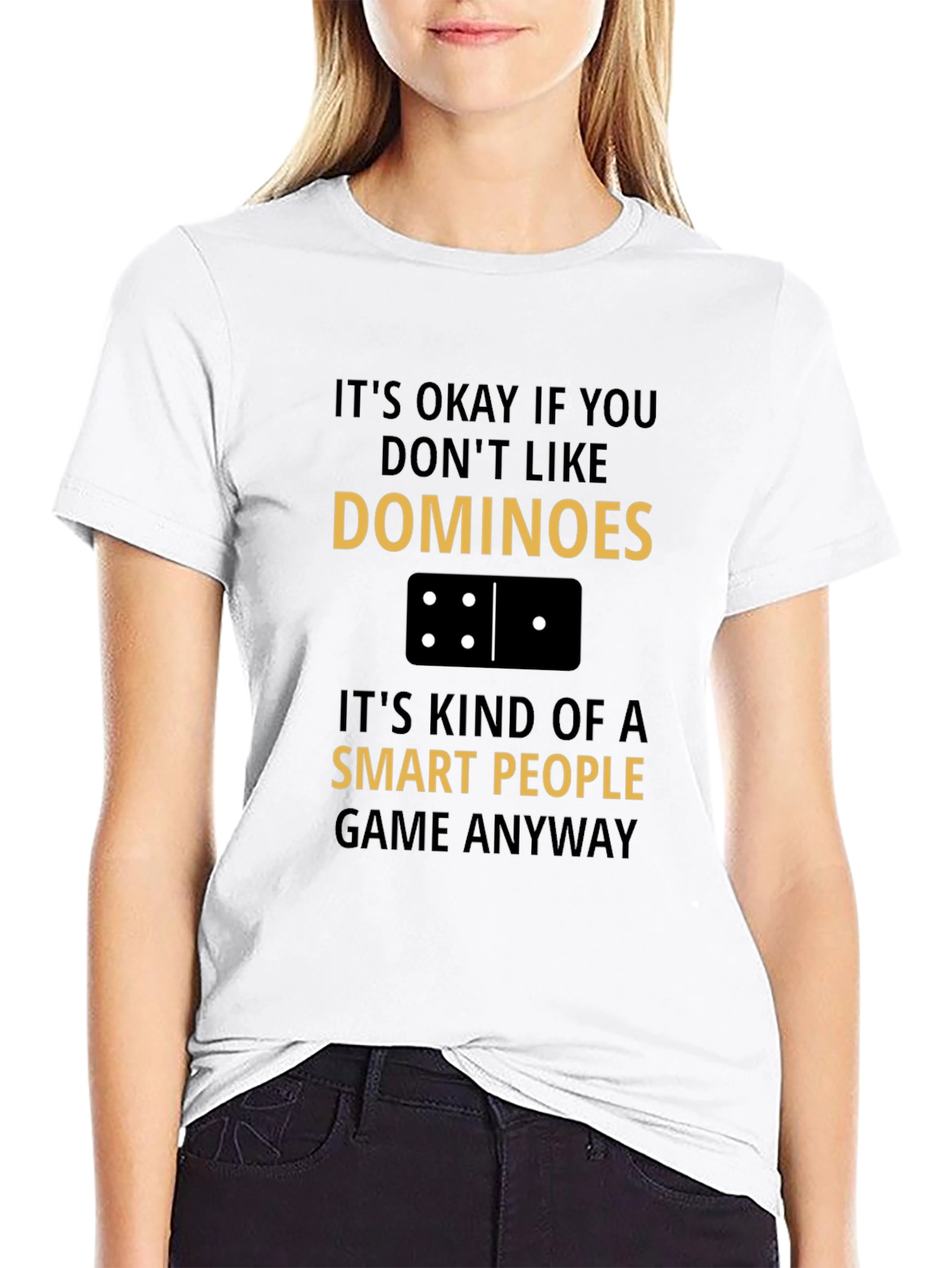 Black Dominoes Smart People T-Shirt view 9