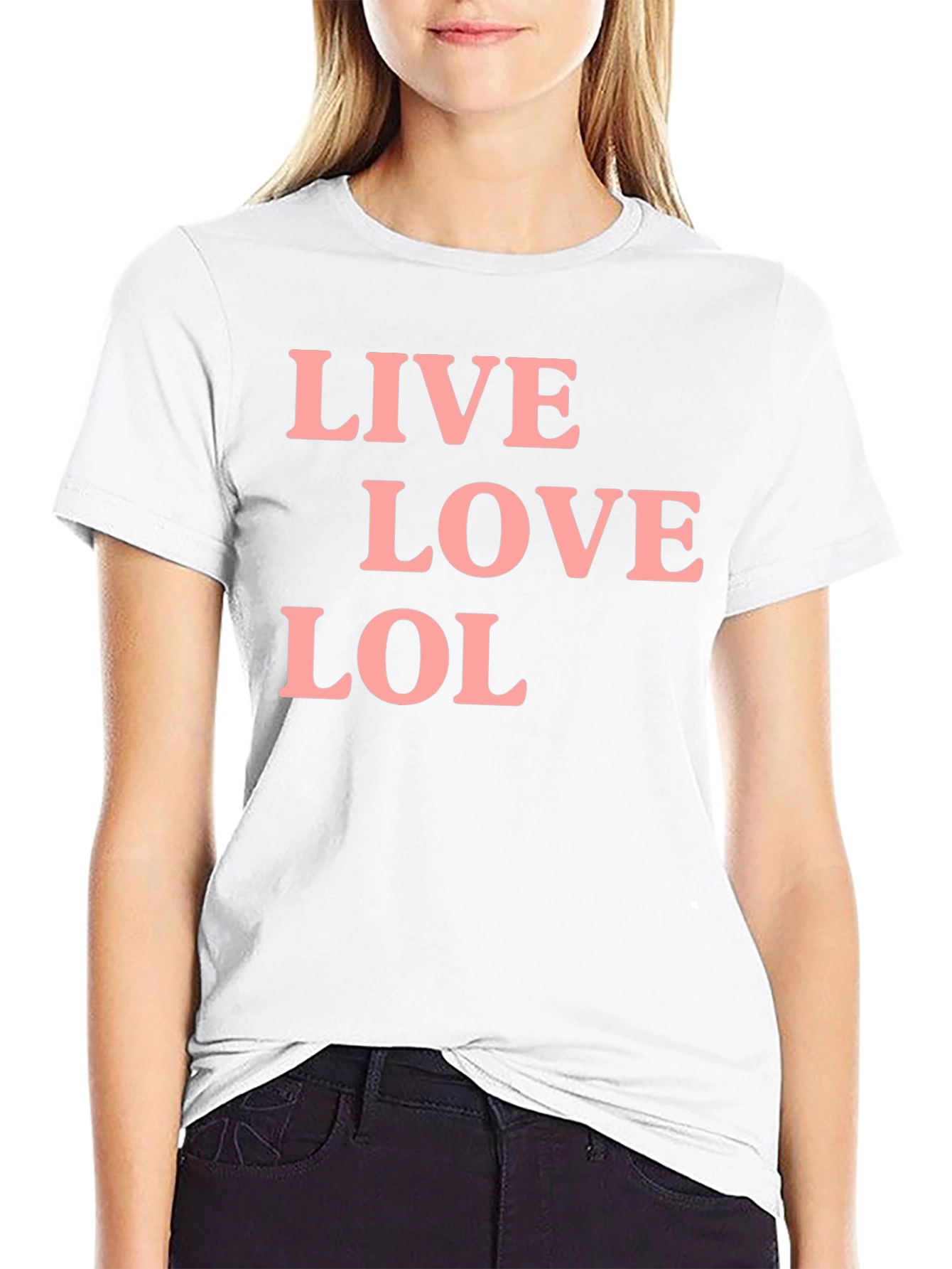 Black Live Love LOL Graphic Tee view 9