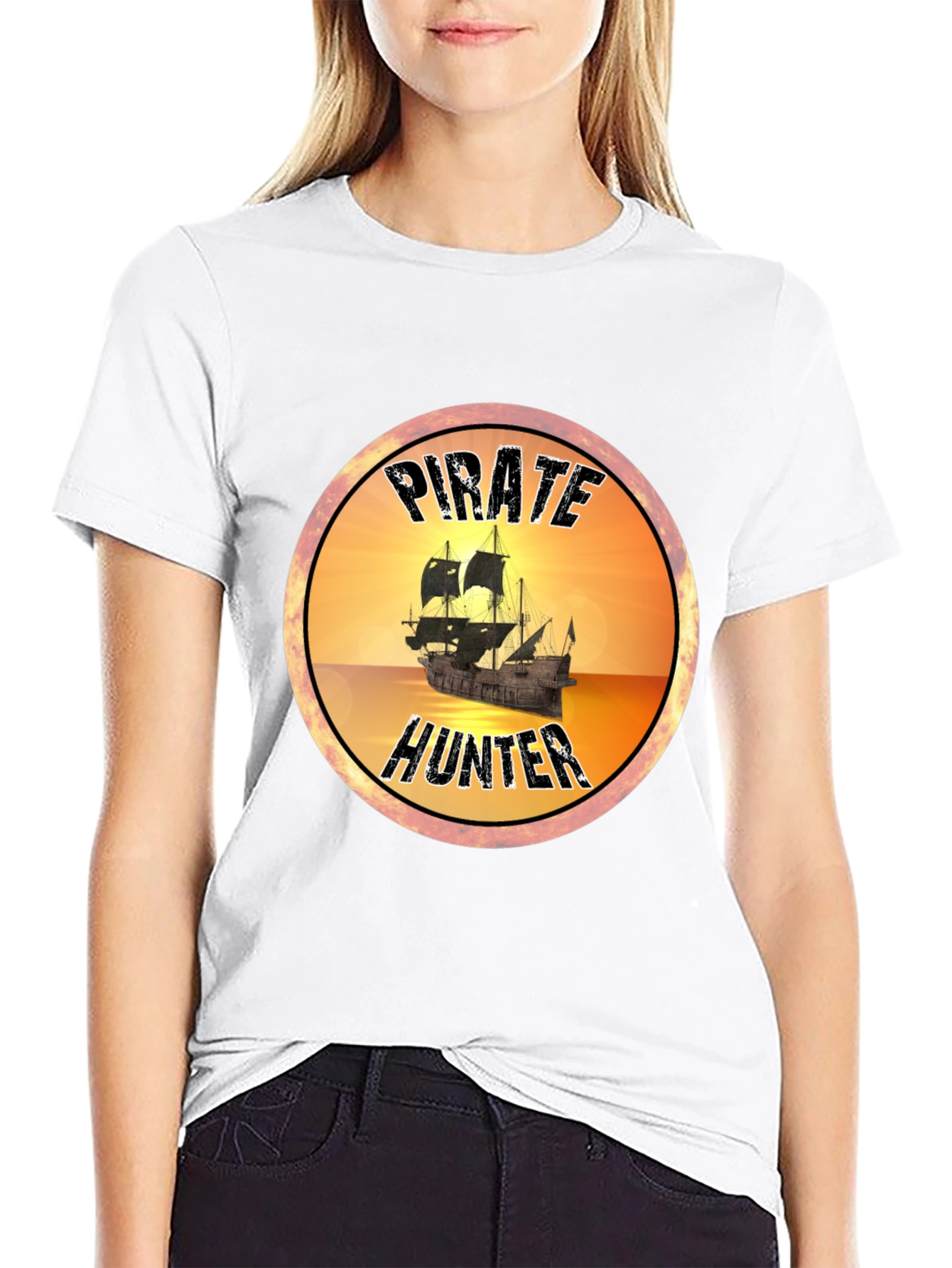 Pirate Hunter T-Shirt - Novelty Graphic Tee - 9