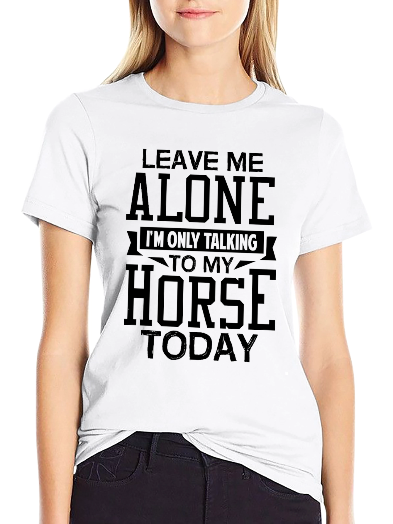 Black Horse Lover Graphic Tee - Leave Me Alone Today! view 9