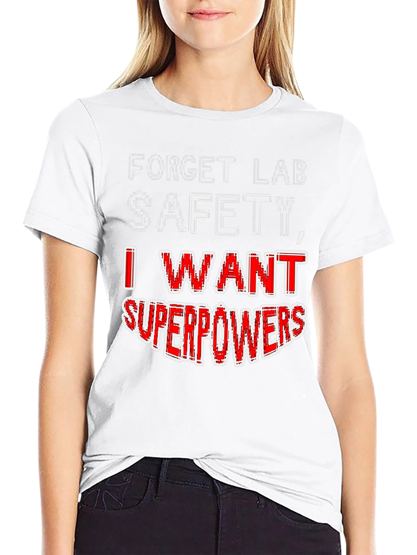 Black Forget Lab Safety Superpowers T-Shirt view 9