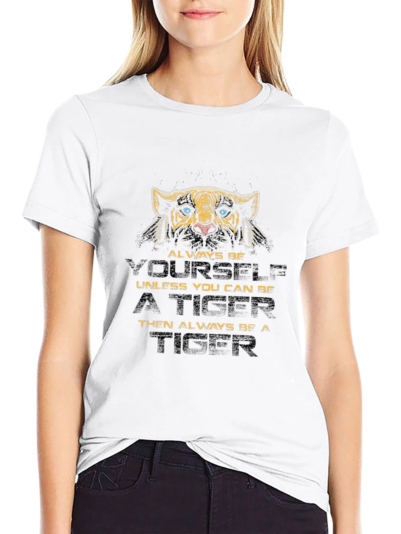 Black Always Be A Tiger Graphic Tee view 9